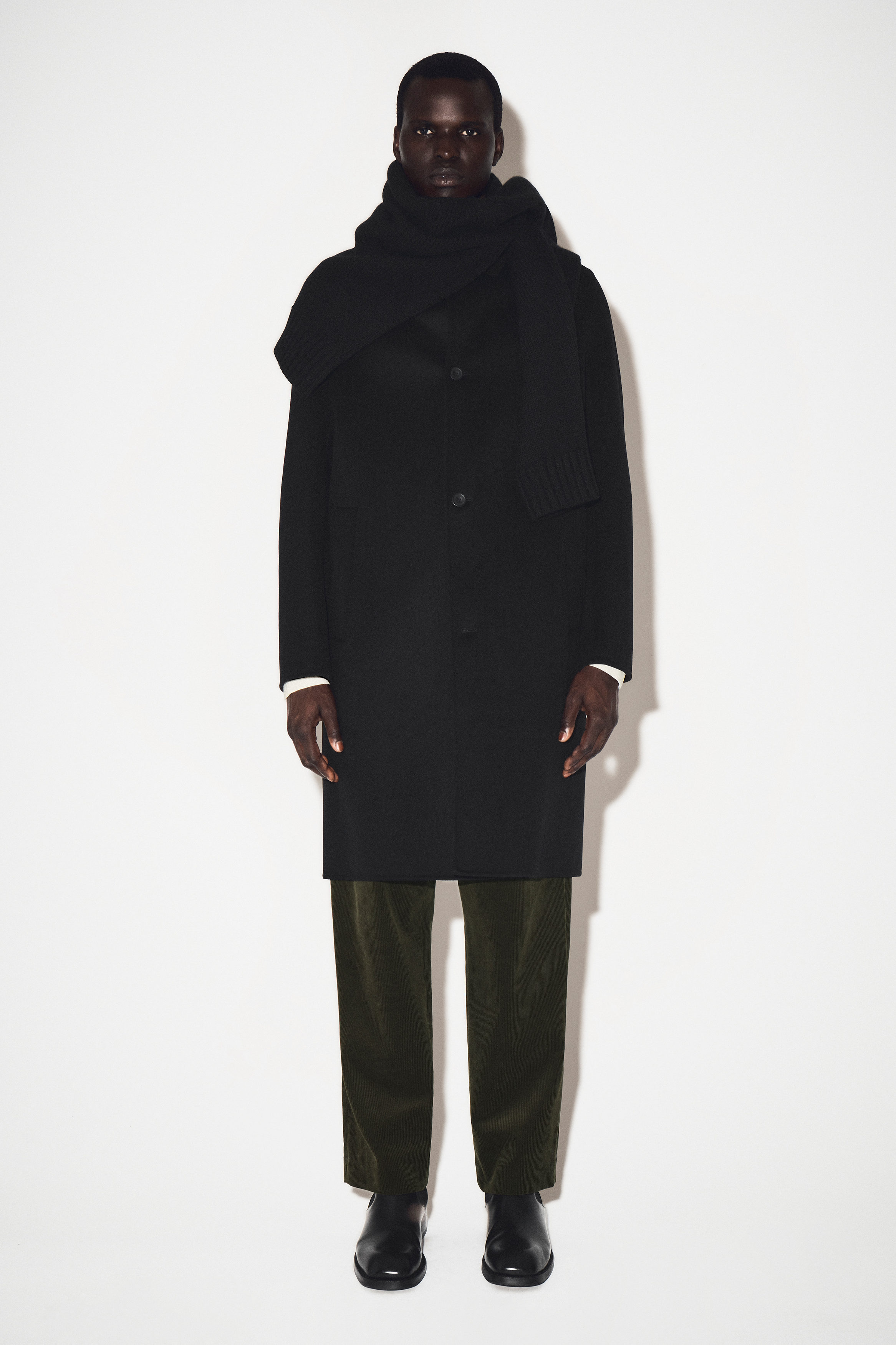 DOUBLE-FACED WOOL CAR COAT - BLACK | COS US