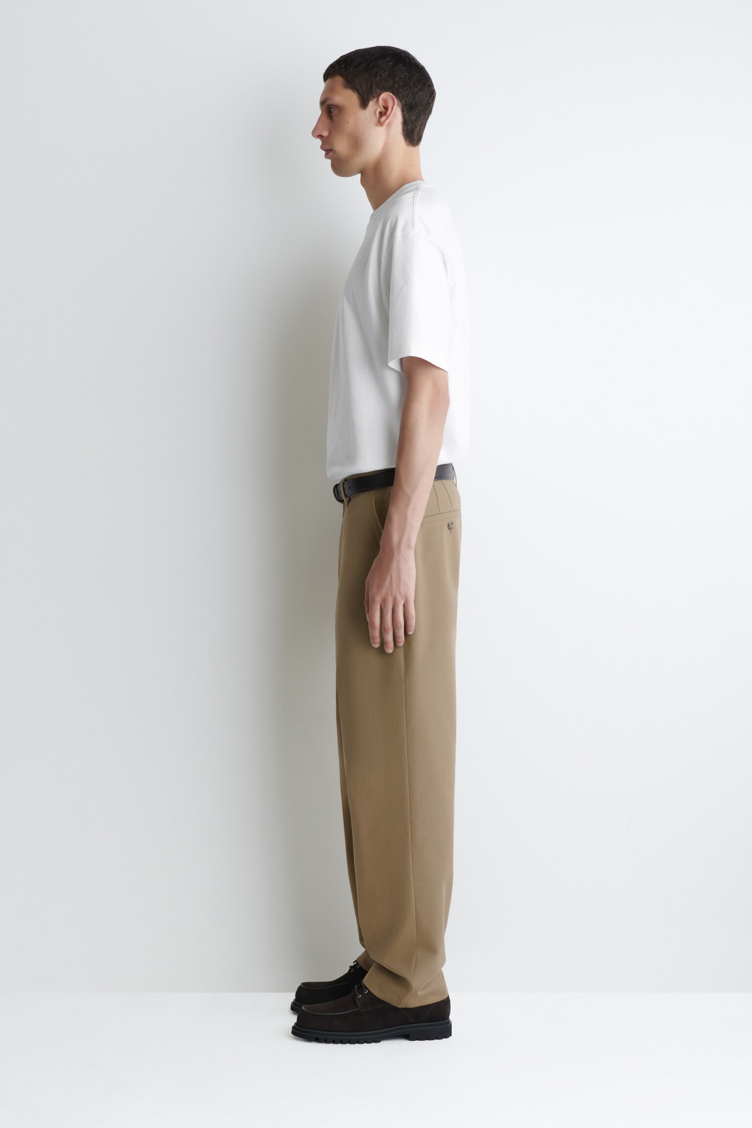 PANTALON CHINO DROIT EN COTON - BEIGE/BLEU MARINE/NOIR - 6