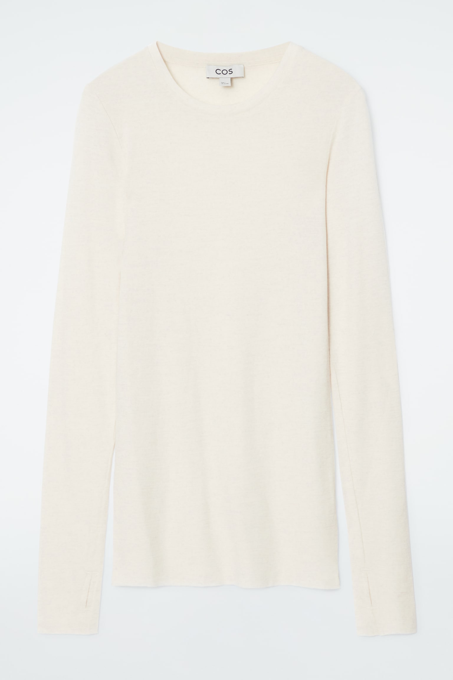 HAUT COL ROND EN LAINE MÉRINOS - Blanc cassé/NOIR/Multicolore - 2