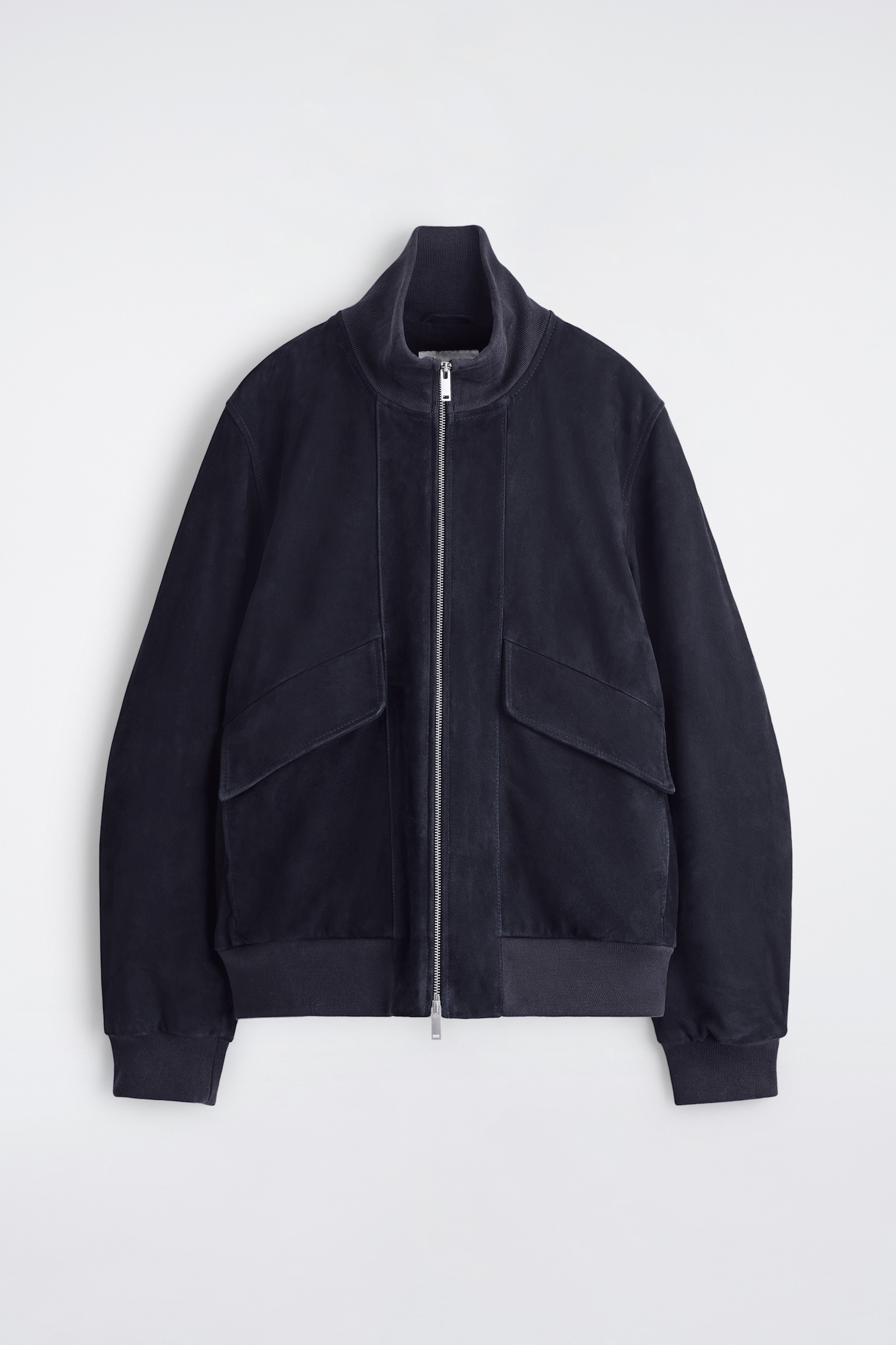 SUEDE FLIGHT JACKET - NAVY