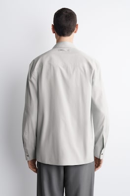 TAILORED COTTON SHIRT — DOVE GREY 4