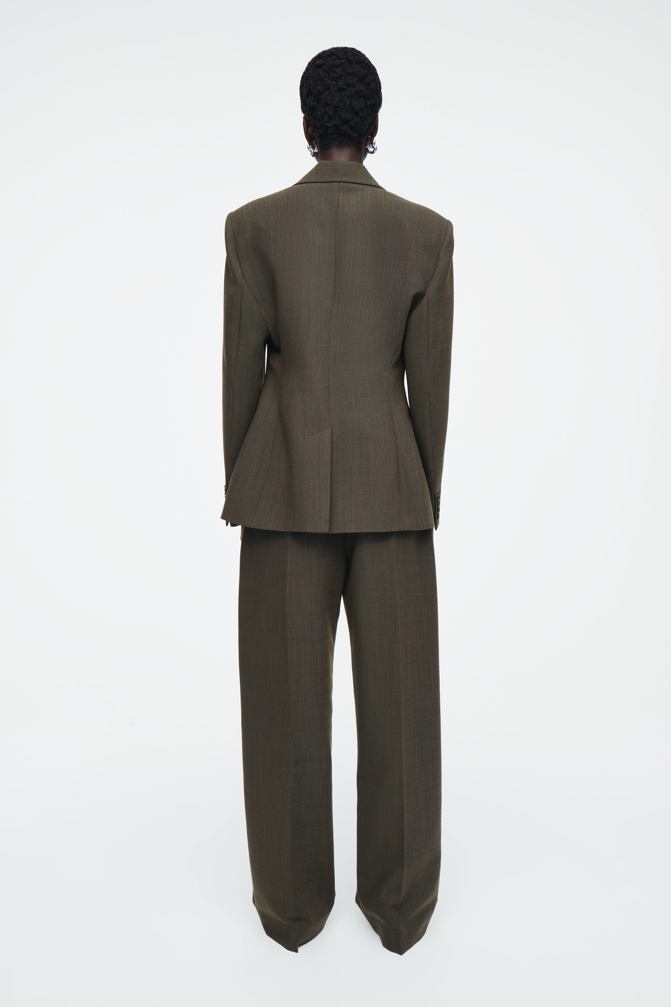 SLIM WAISTED DOUBLE-BREASTED WOOL BLAZER