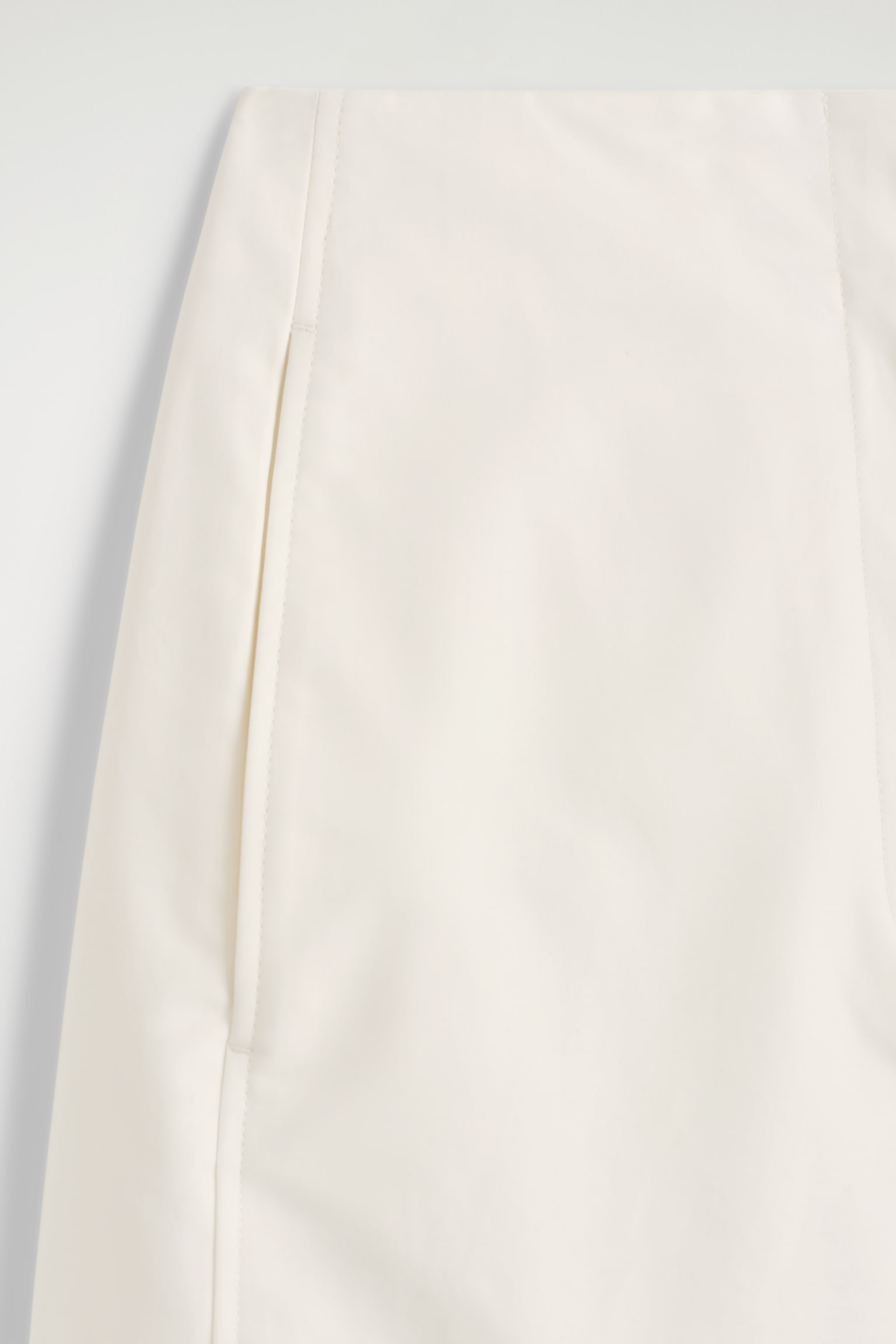 PIMA COTTON BARREL-LEG TROUSERS - WHITE/BLACK - 3