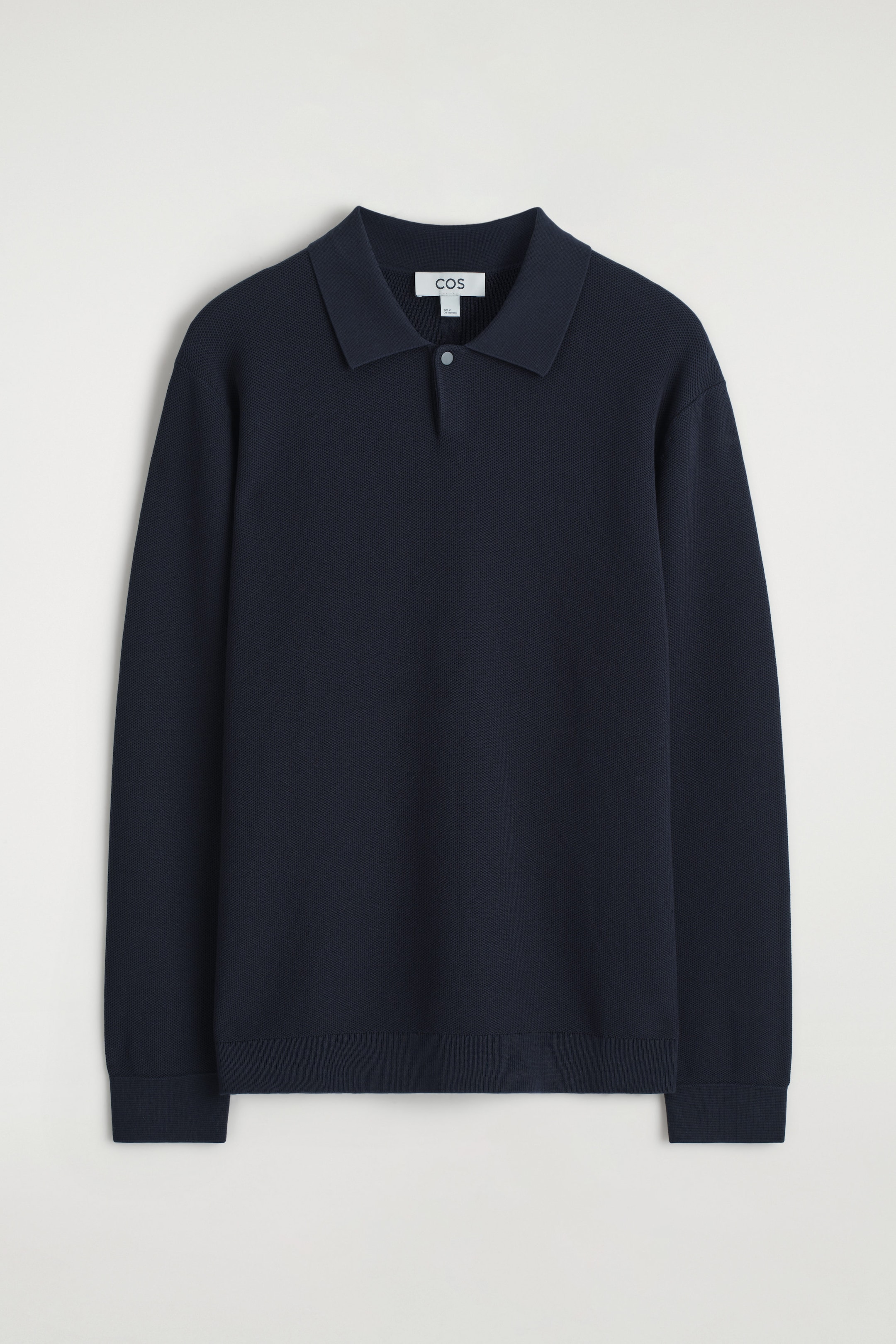 HONEYCOMB-KNIT POLO SHIRT