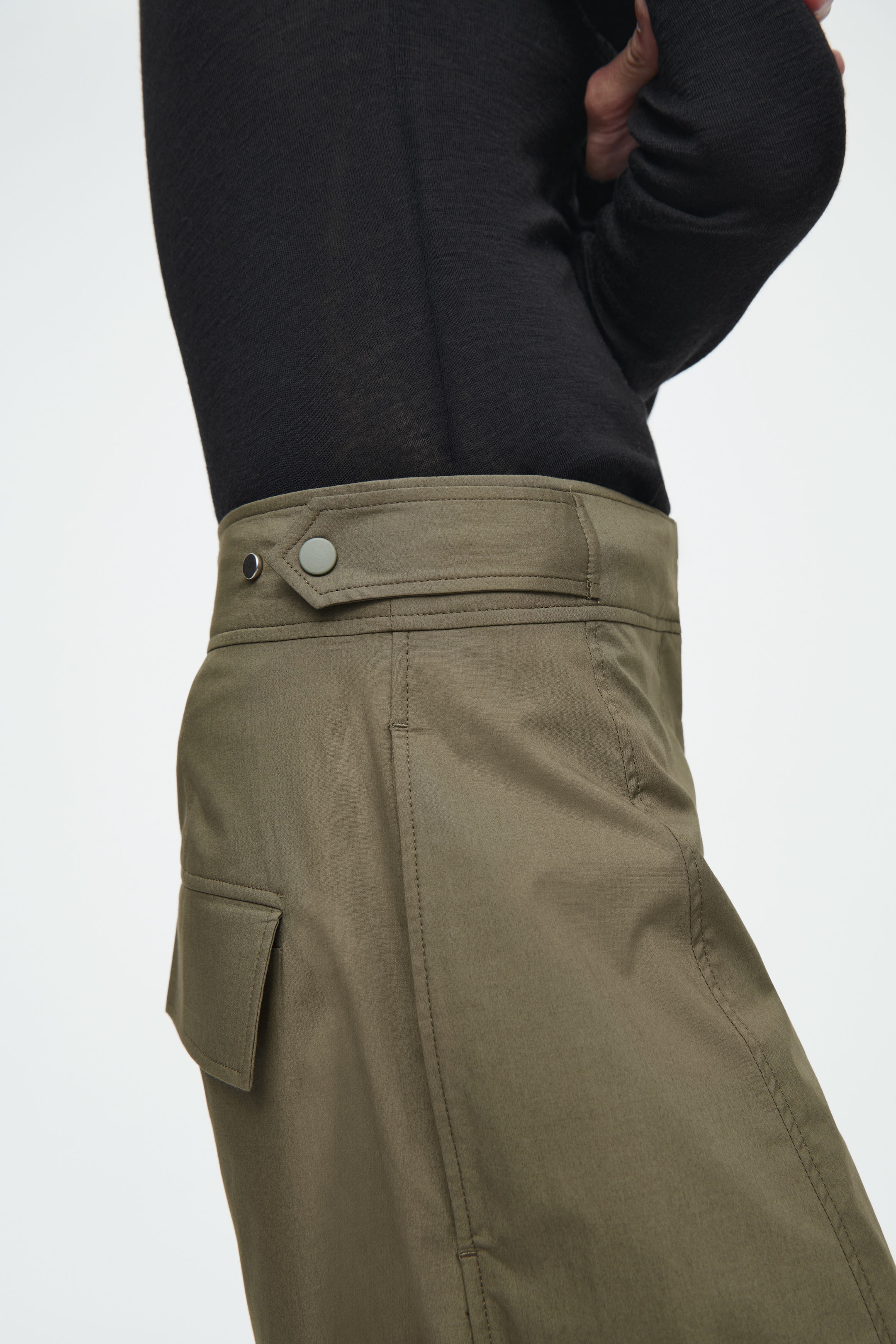 BARREL-LEG UTILITY TROUSERS