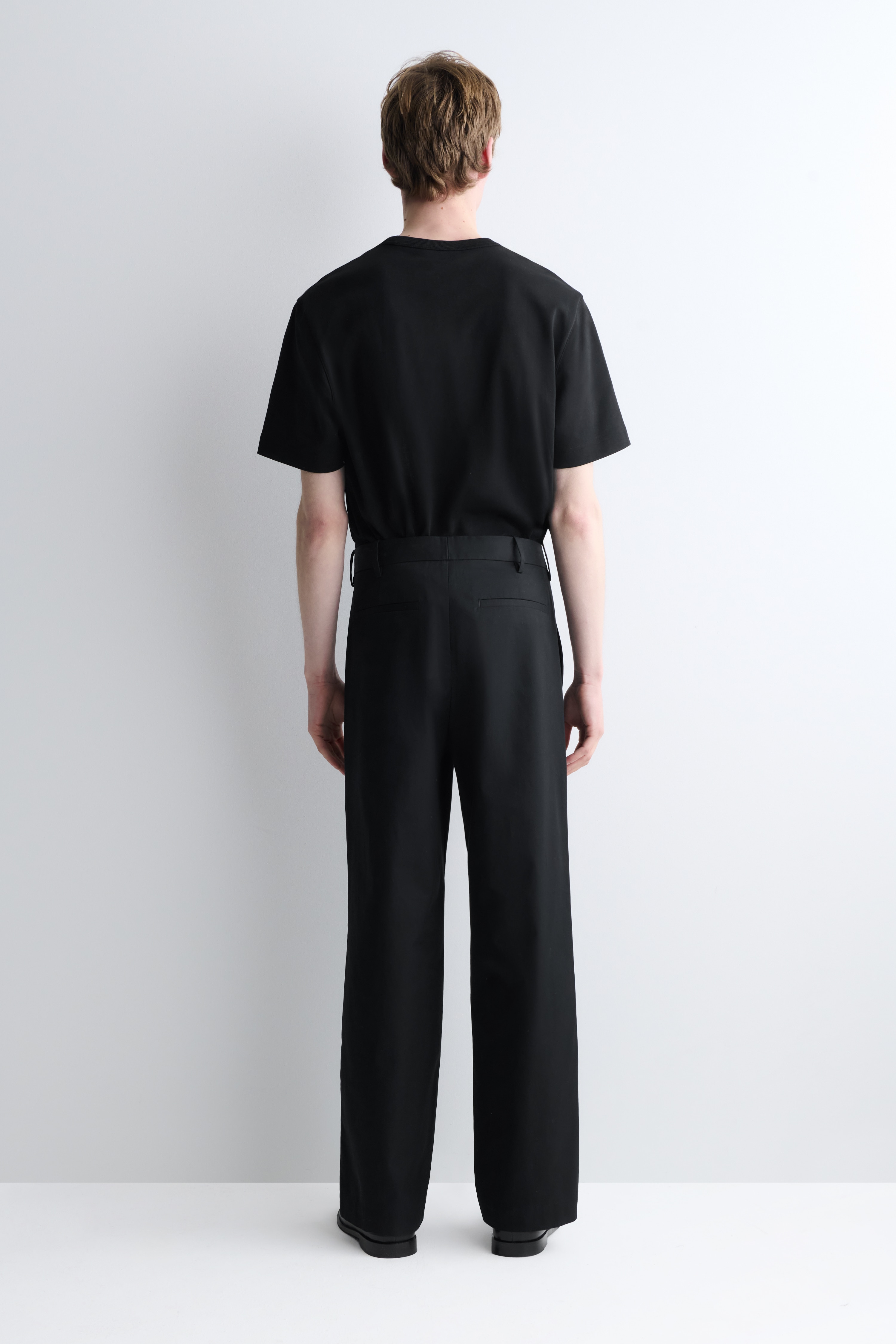 COTTON RELAXED-FIT WIDE-LEG CHINOS