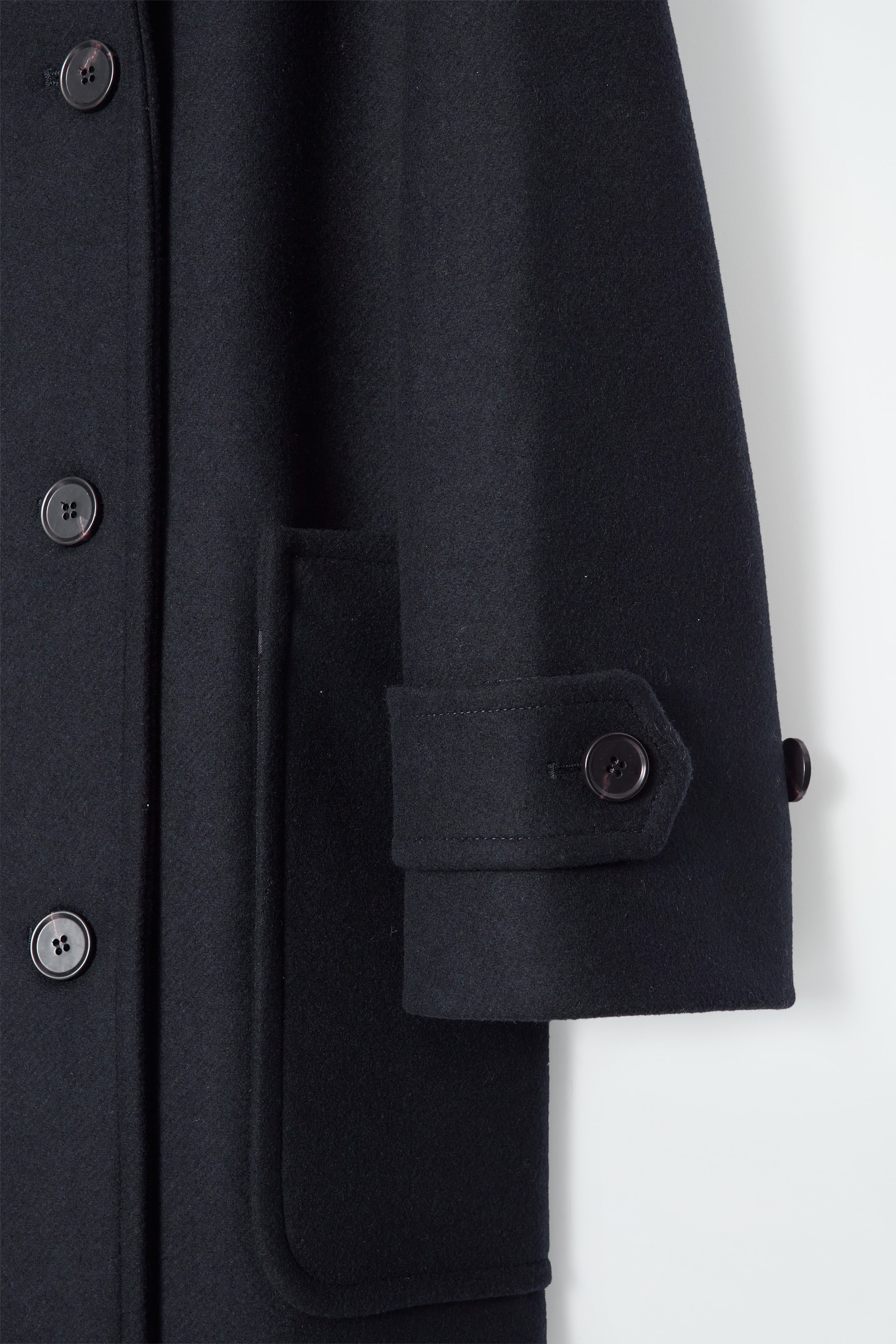 View larger image: HOODED WOOL DUFFLE COAT - NAVY - Ladies | H&M GB 3