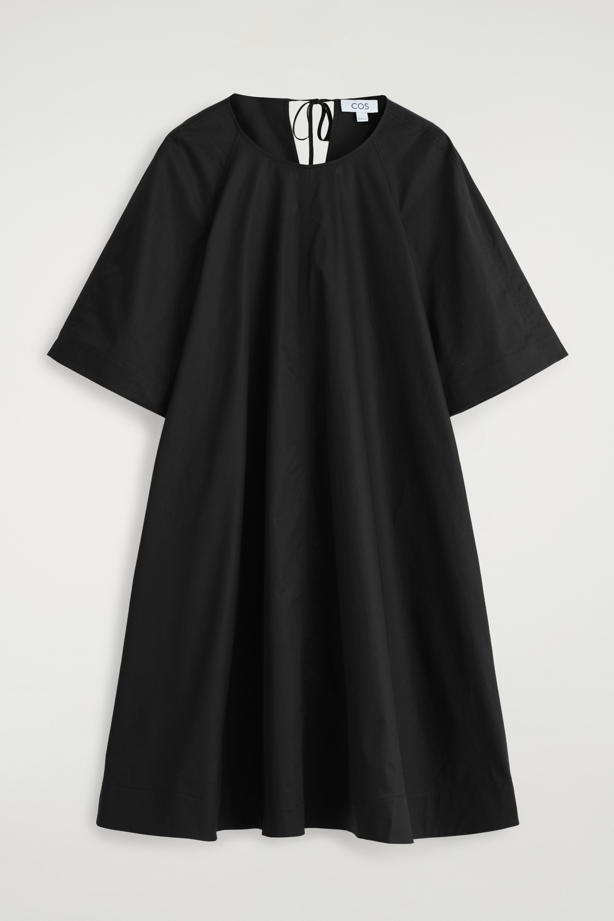 MEGKÖTŐS A-VONALÚ MINI RUHA - FEKETE/PIROS