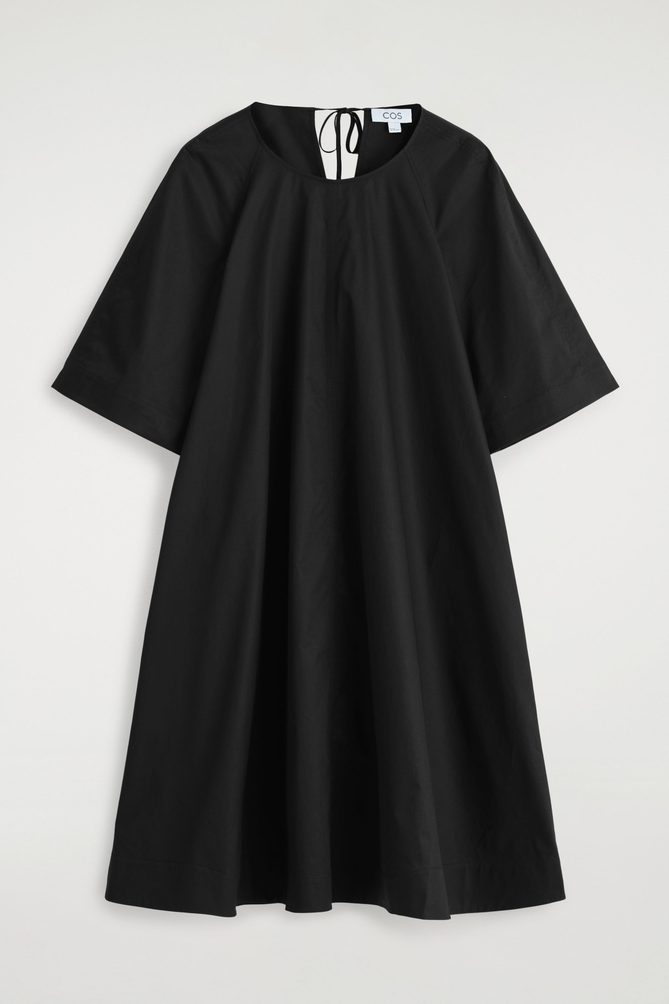 TIE-BACK A-LINE MINI DRESS