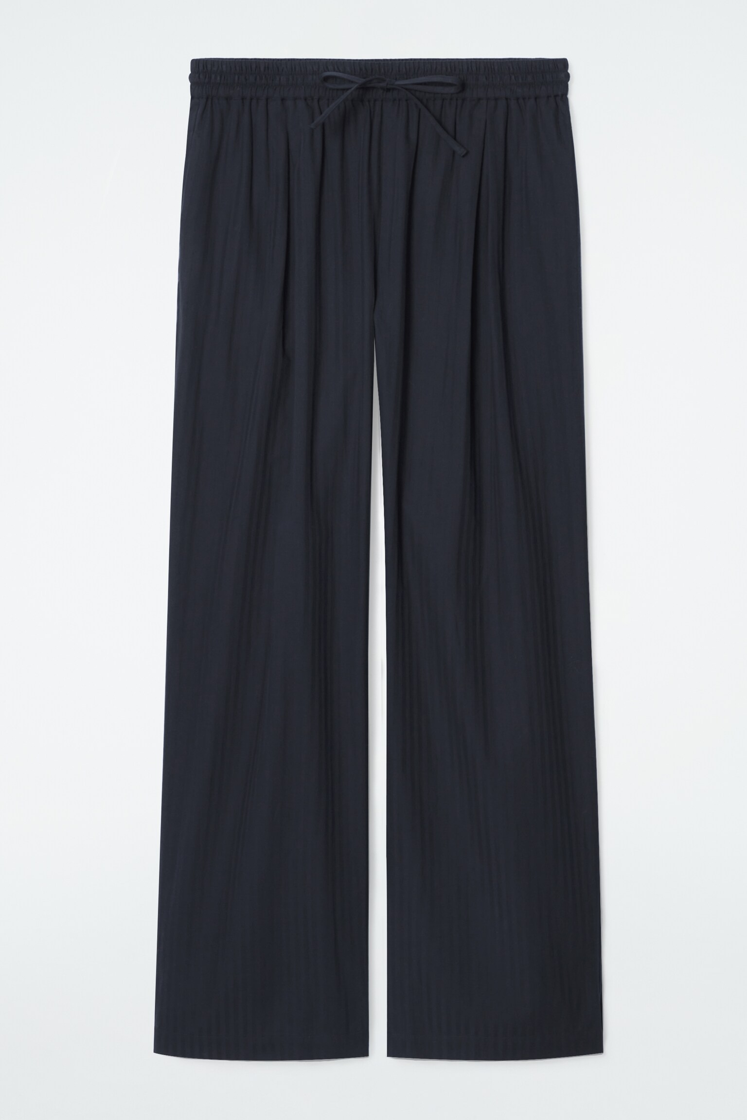 STRIPED COTTON PYJAMA TROUSERS - NAVY / STRIPED