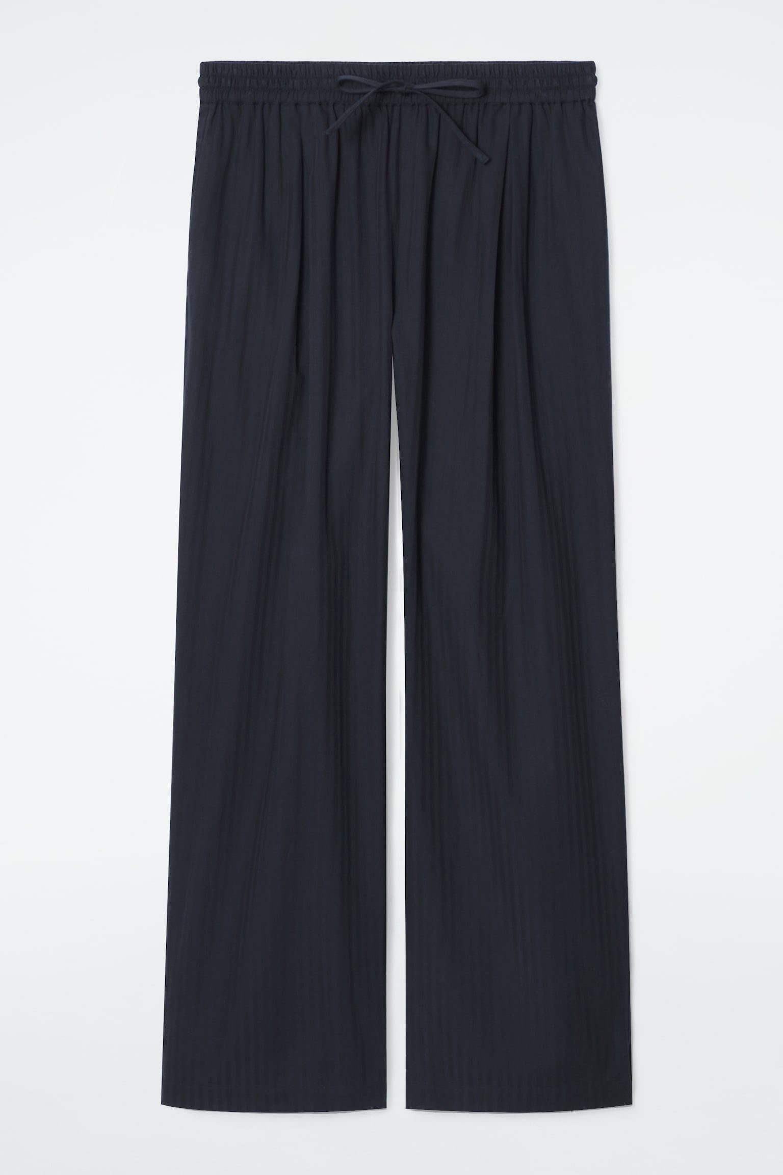 STRIPED COTTON PYJAMA TROUSERS - NAVY / STRIPED