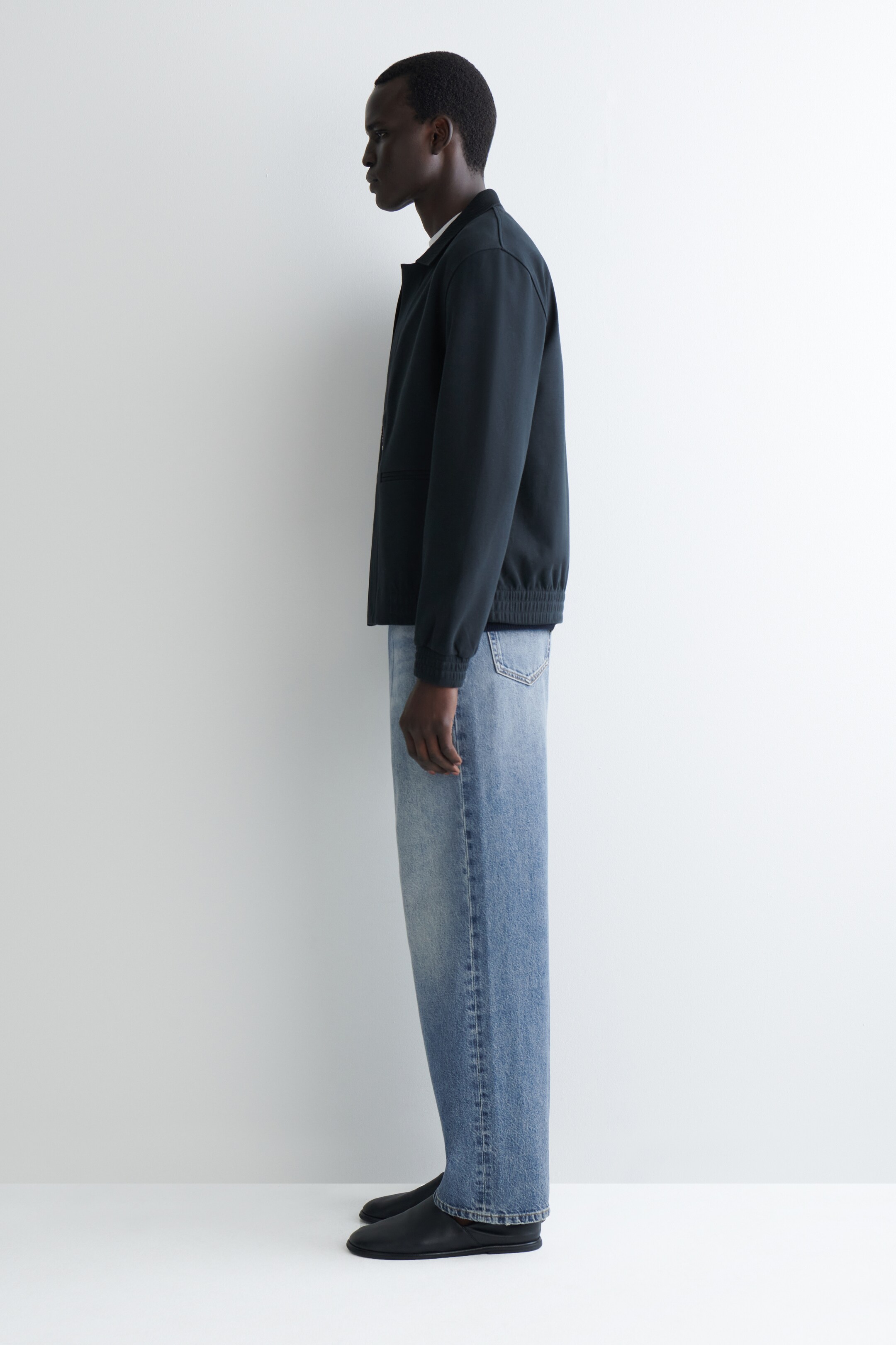 Zobraziť väčší obrázok: JERSEY HARRINGTON BUNDA - Tmavomodrá - MUŽI | H&M SK 4