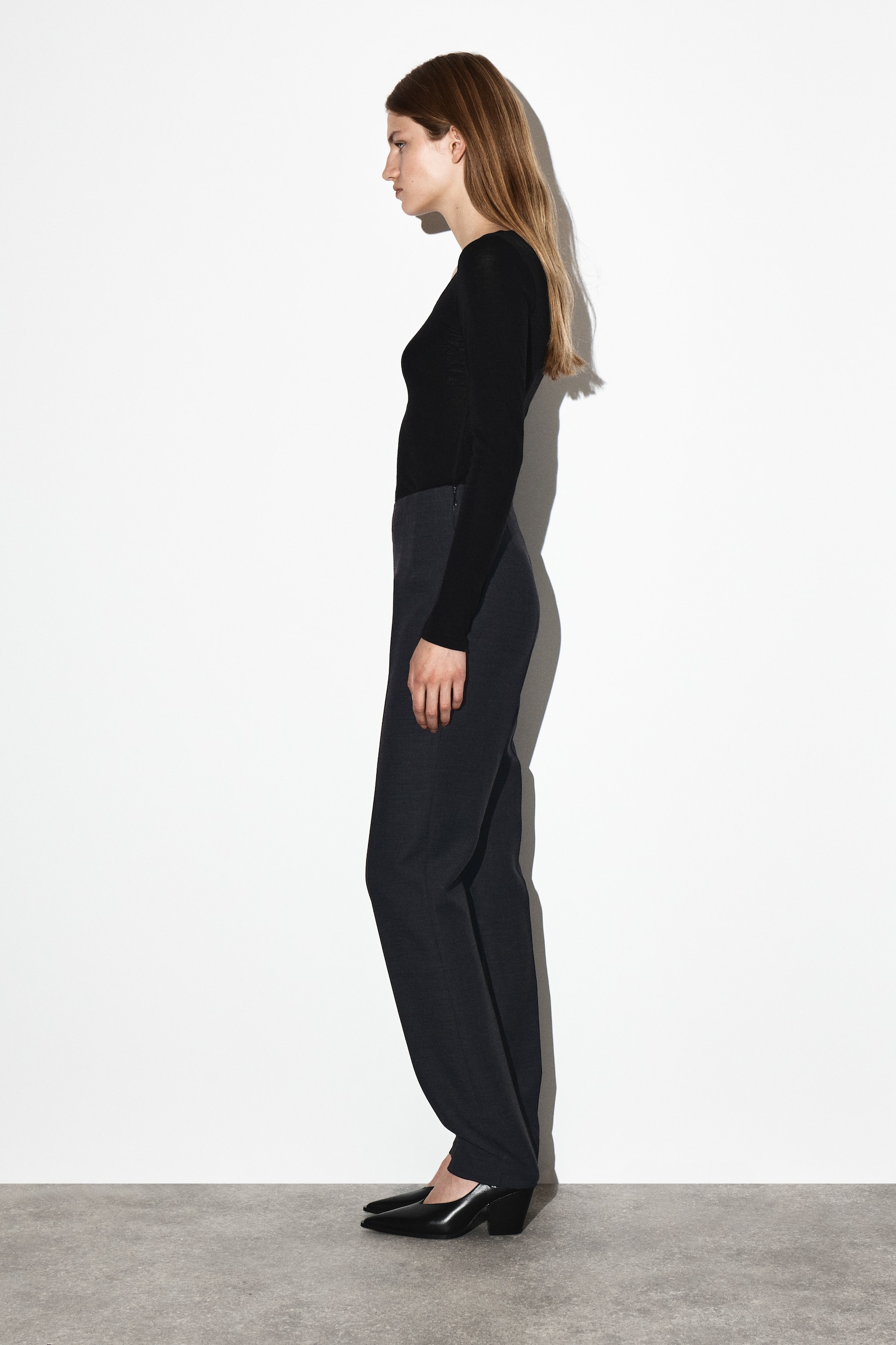 PANTALÓN SLIM FIT EN MEZCLA DE LANA - GRIS MARENGO - 4