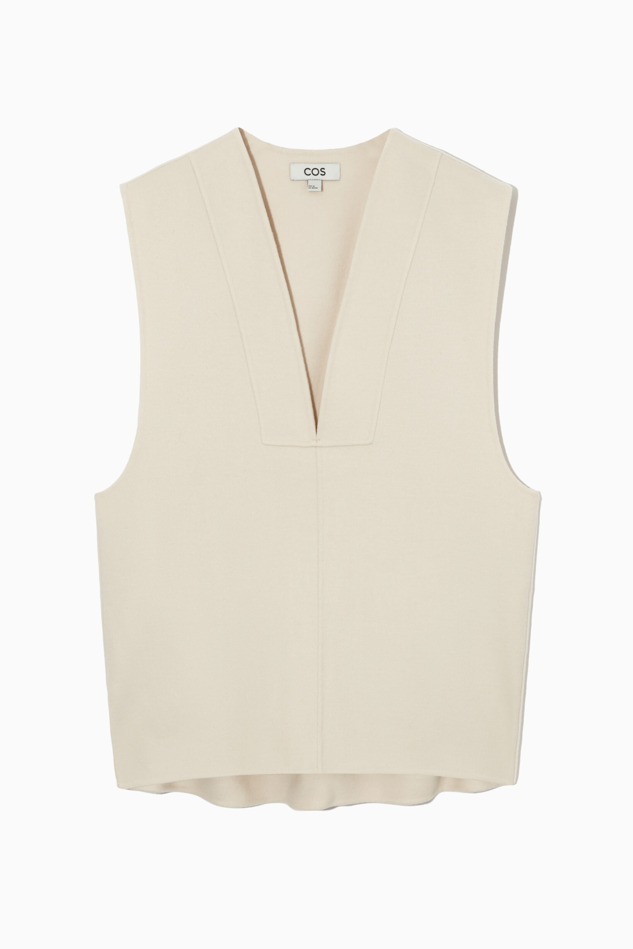 View larger image: OVERSIZED V-NECK WOOL VEST - LIGHT BEIGE - Ladies | H&M GB 1