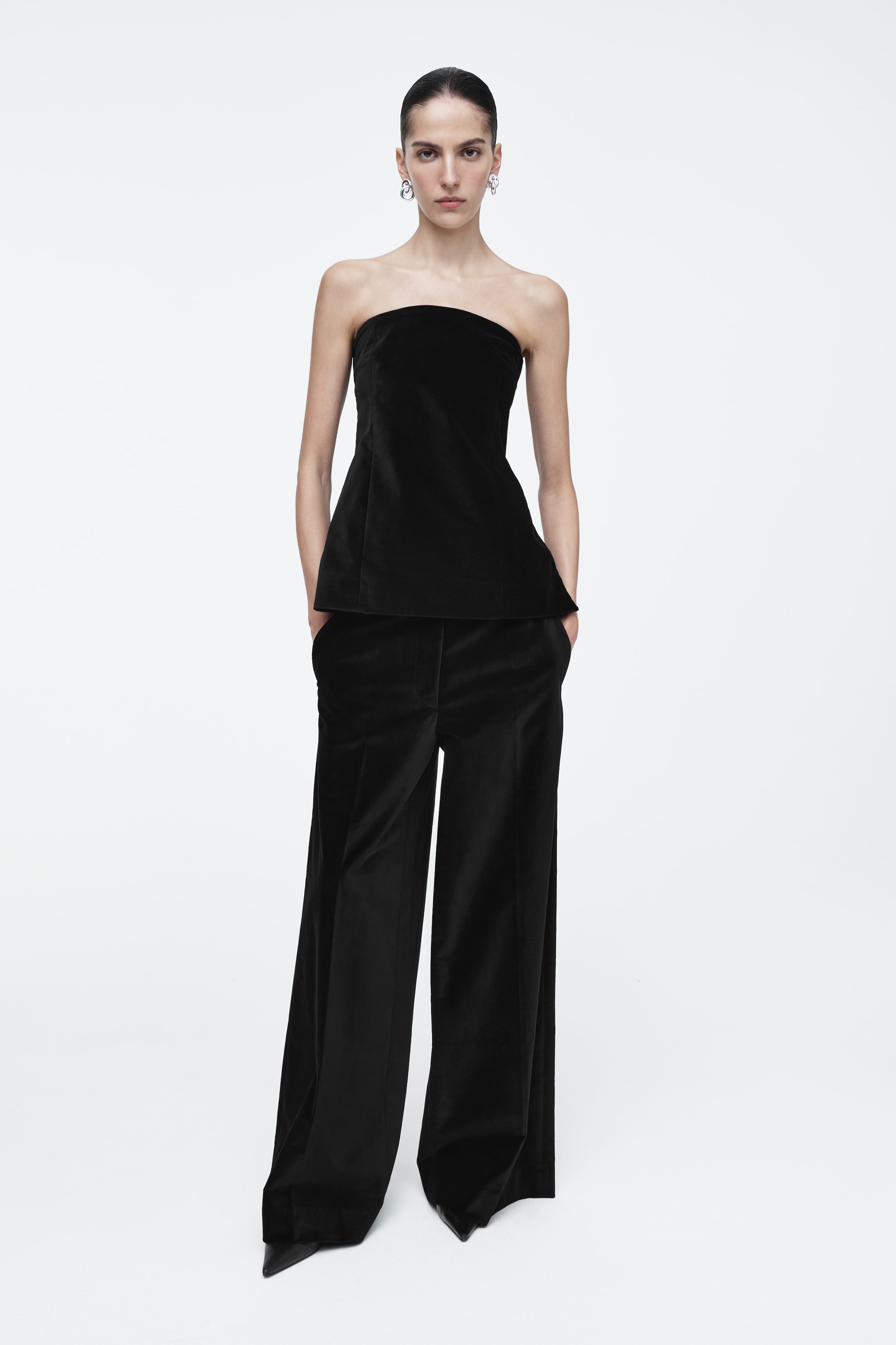 Ingrandisci l'immagine: VELVET BUSTIER - BLACK - DONNA | H&M CH 2