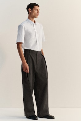 RELAXED COTTON SHORT-SLEEVED SHIRT — WHITE 7