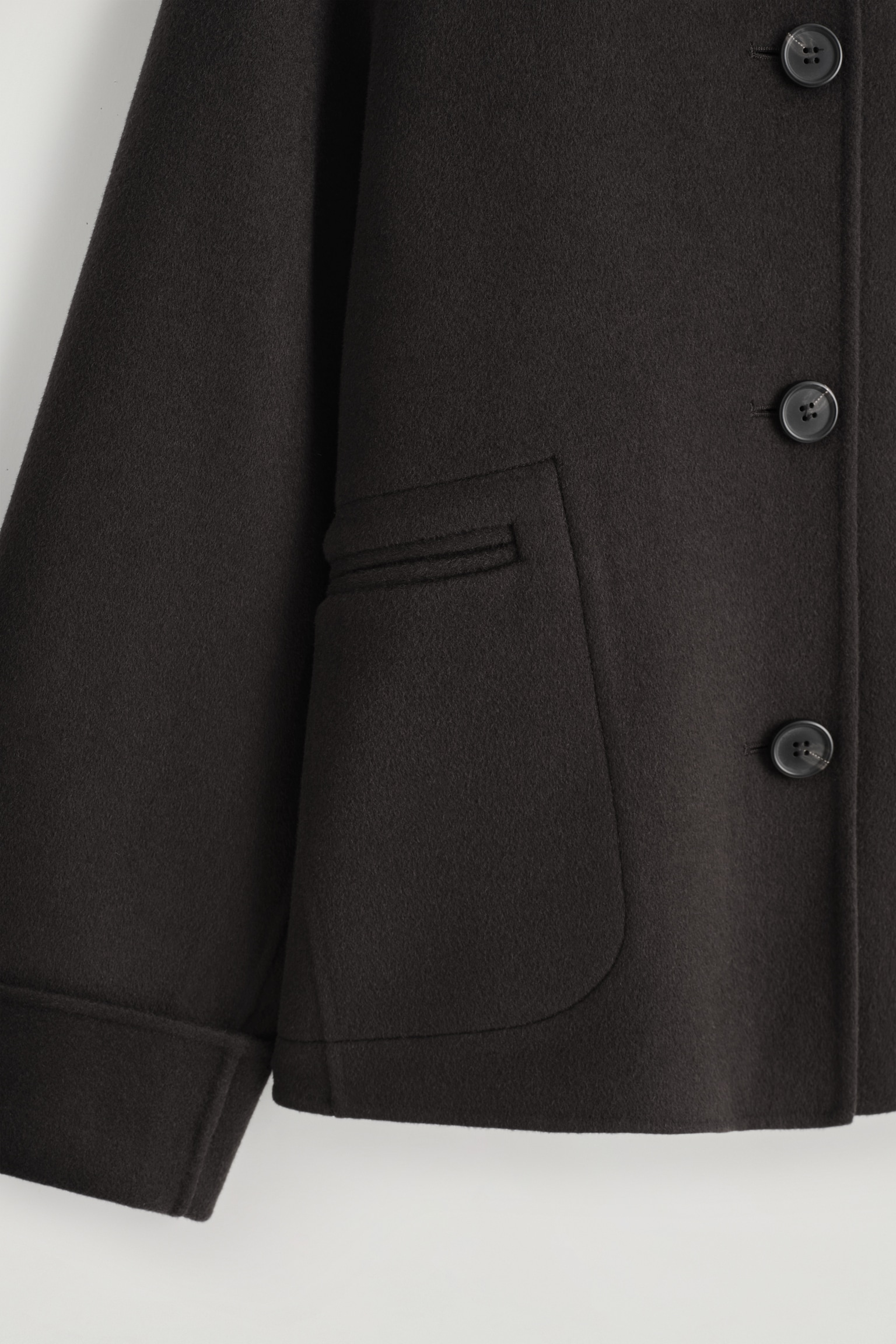 VESTE LAINE DOUBLE FACE - BRUN FONCÉ/NOIR - 6