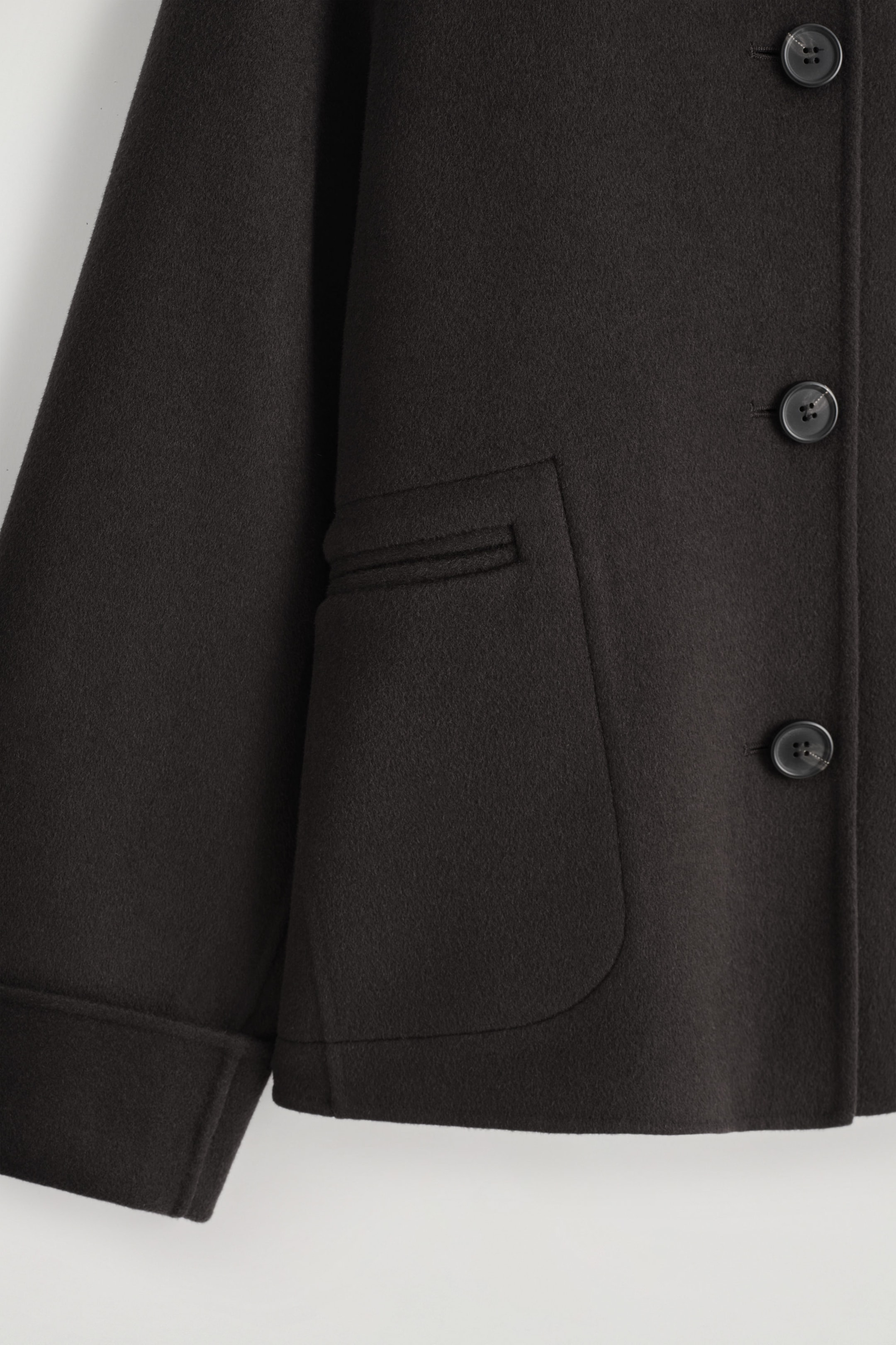 VESTE COURTE EN LAINE DOUBLE FACE