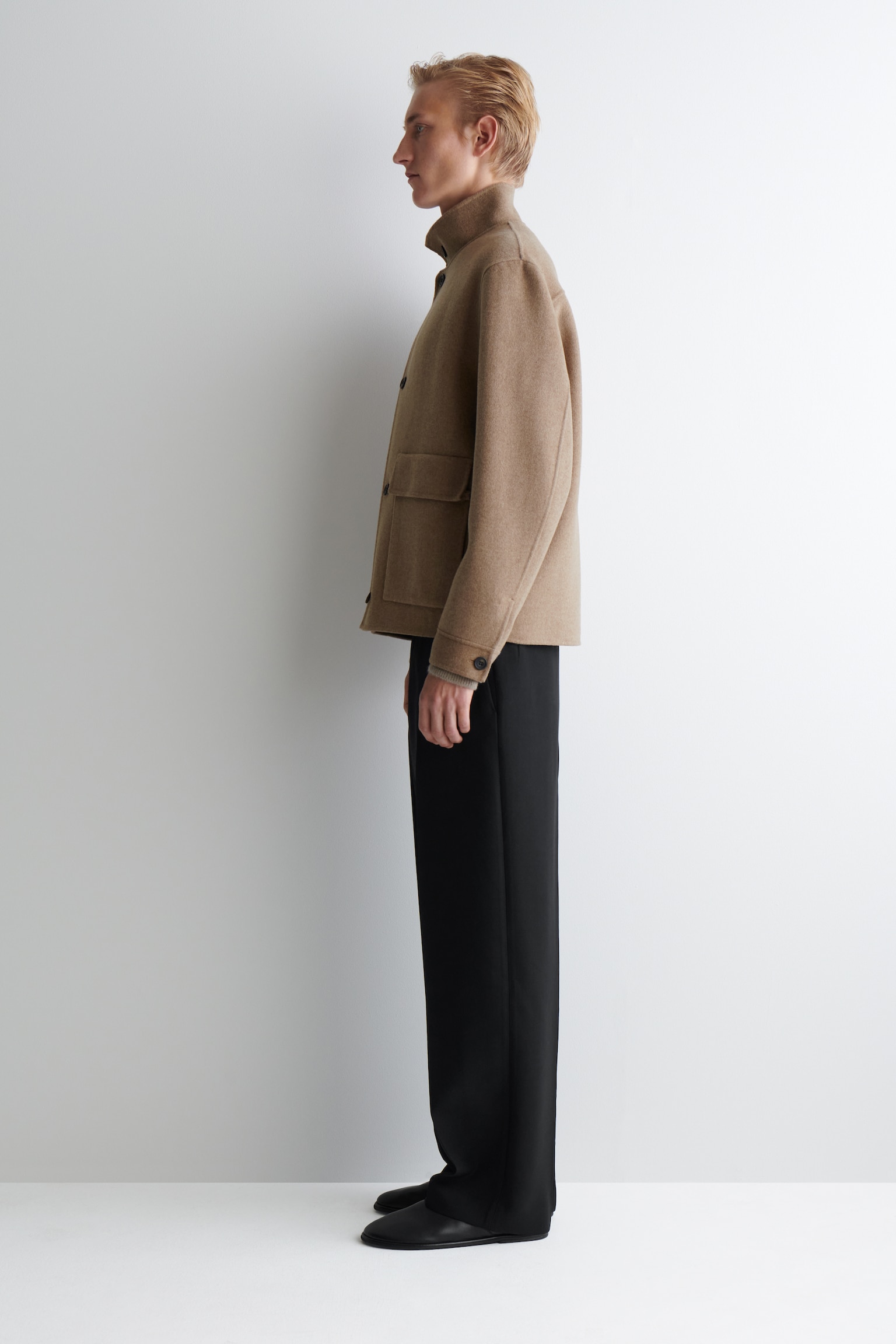 CHAQUETA HARRINGTON DE LANA - CAMEL/MARRÓN OSCURO - 4