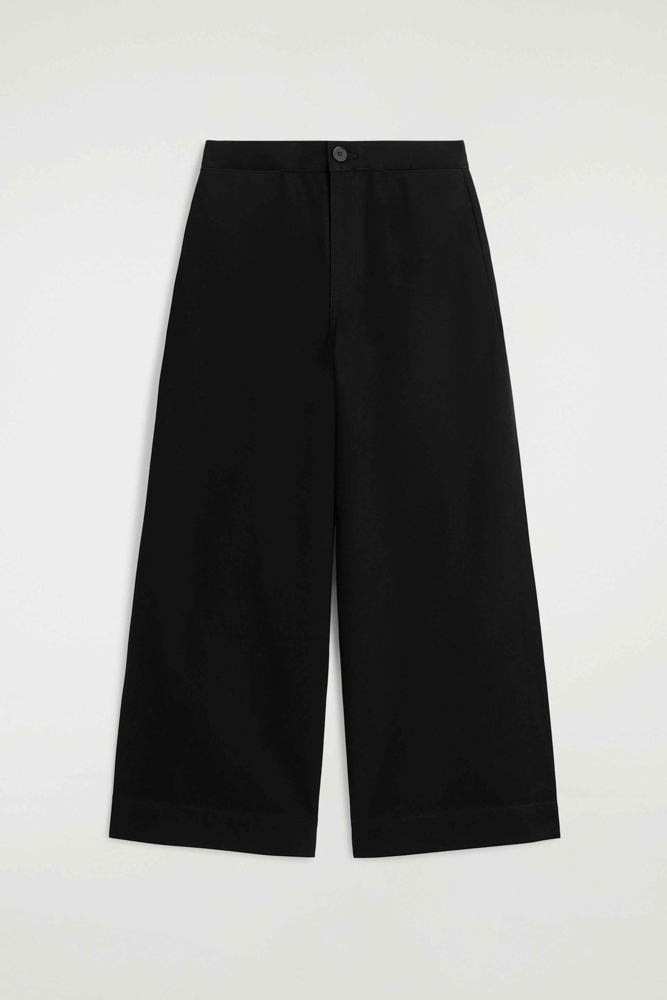 Grösseres Bild ansehen: VERKÜRZTE HOSE AUS DENIM MIT WEITEM BEIN - BLACK - DAMEN | H&M CH 1