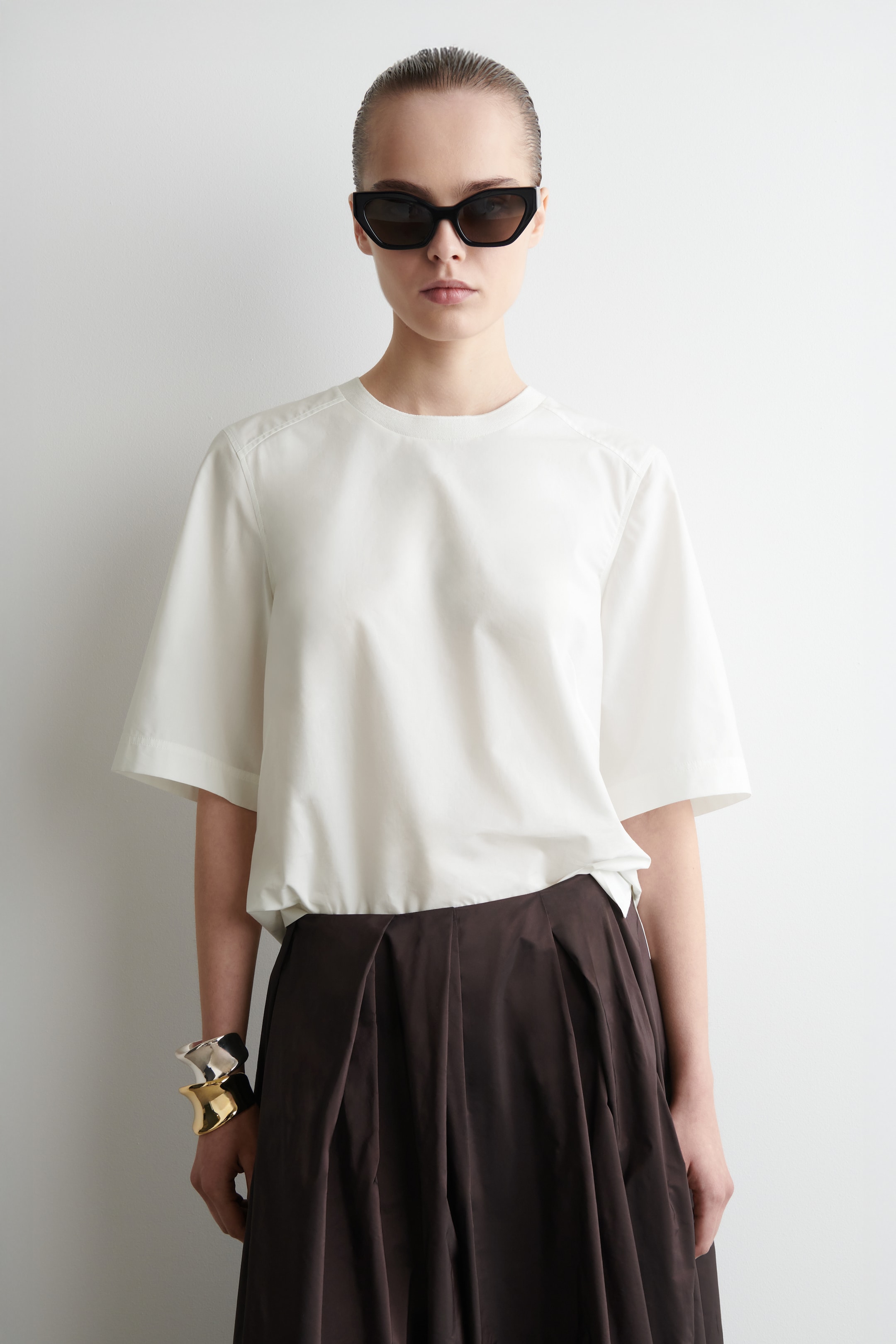 View larger image: WOVEN COTTON TOP - WHITE - Ladies | H&M GB 1
