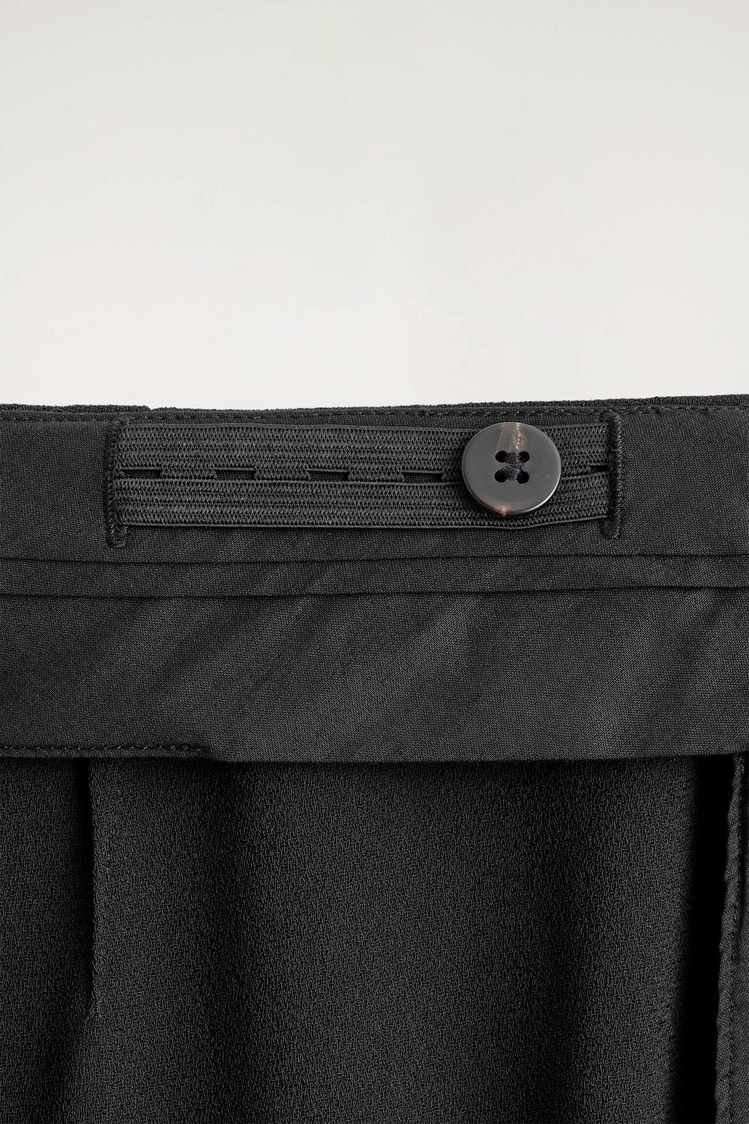 מכנסיים מחויטים עם רגל ישרה - שחור - 5