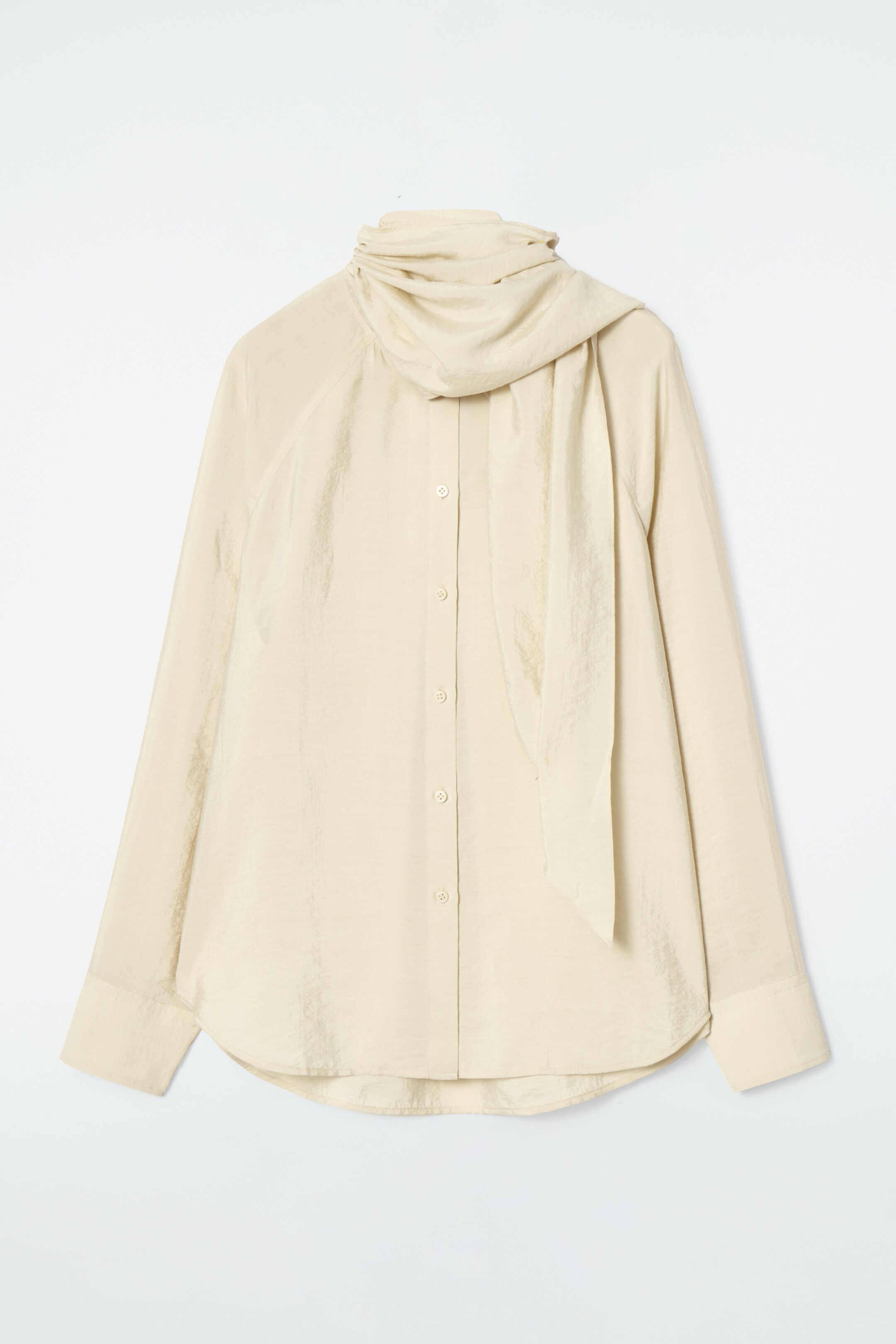 Agrandir l'image: BLOUSE À DÉTAIL FOULARD EN SOIE - BEIGE - FEMME | H&M CH 6