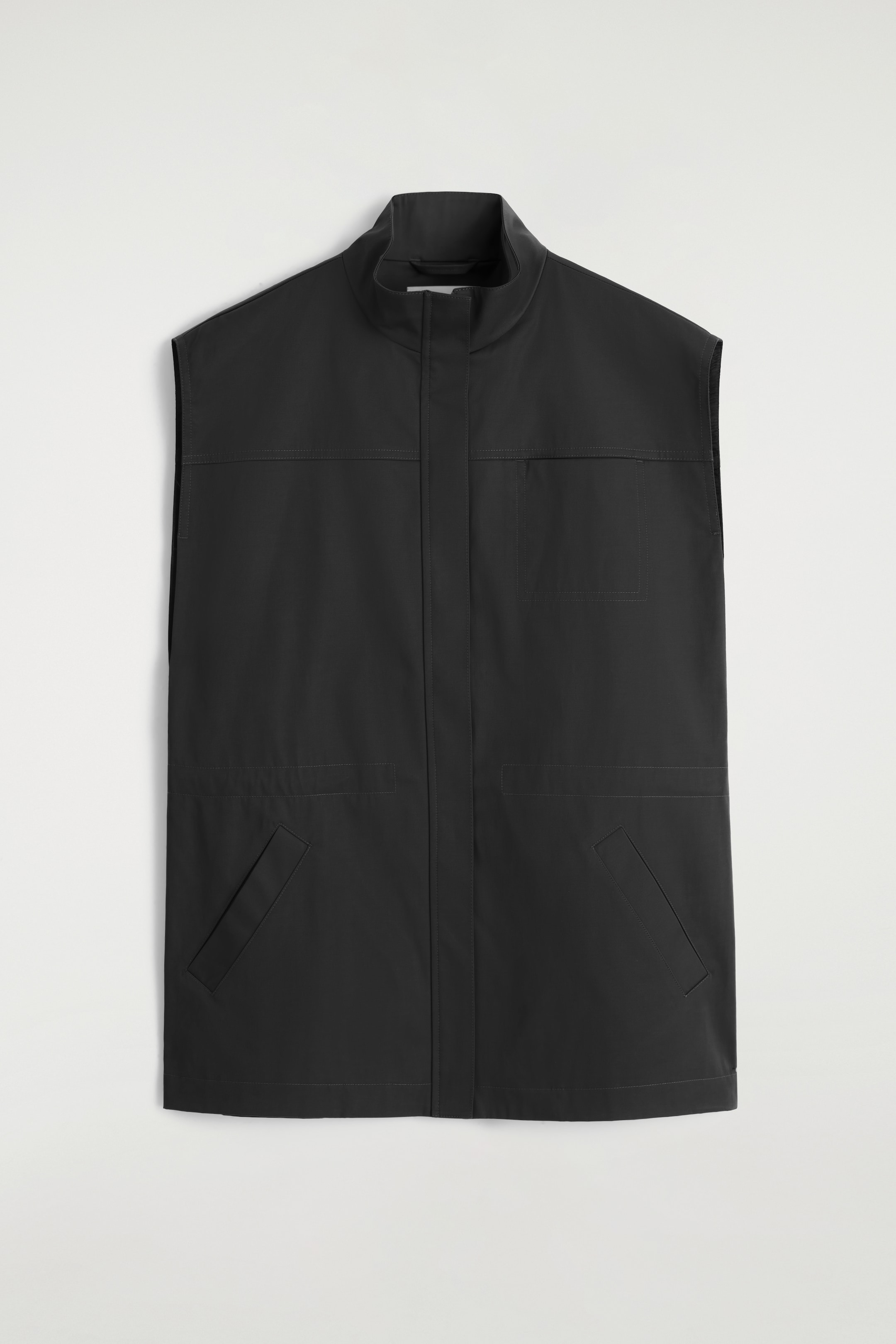 View larger image: MOCK-NECK UTILITY VEST - BLACK - Ladies | H&M GB 6