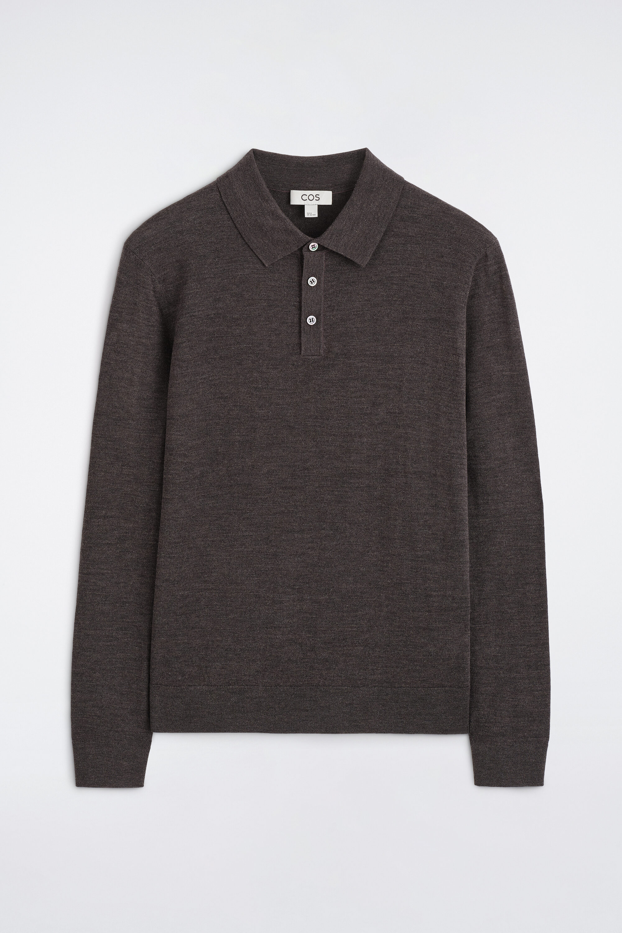 Brown Knit Polo, Black Slim