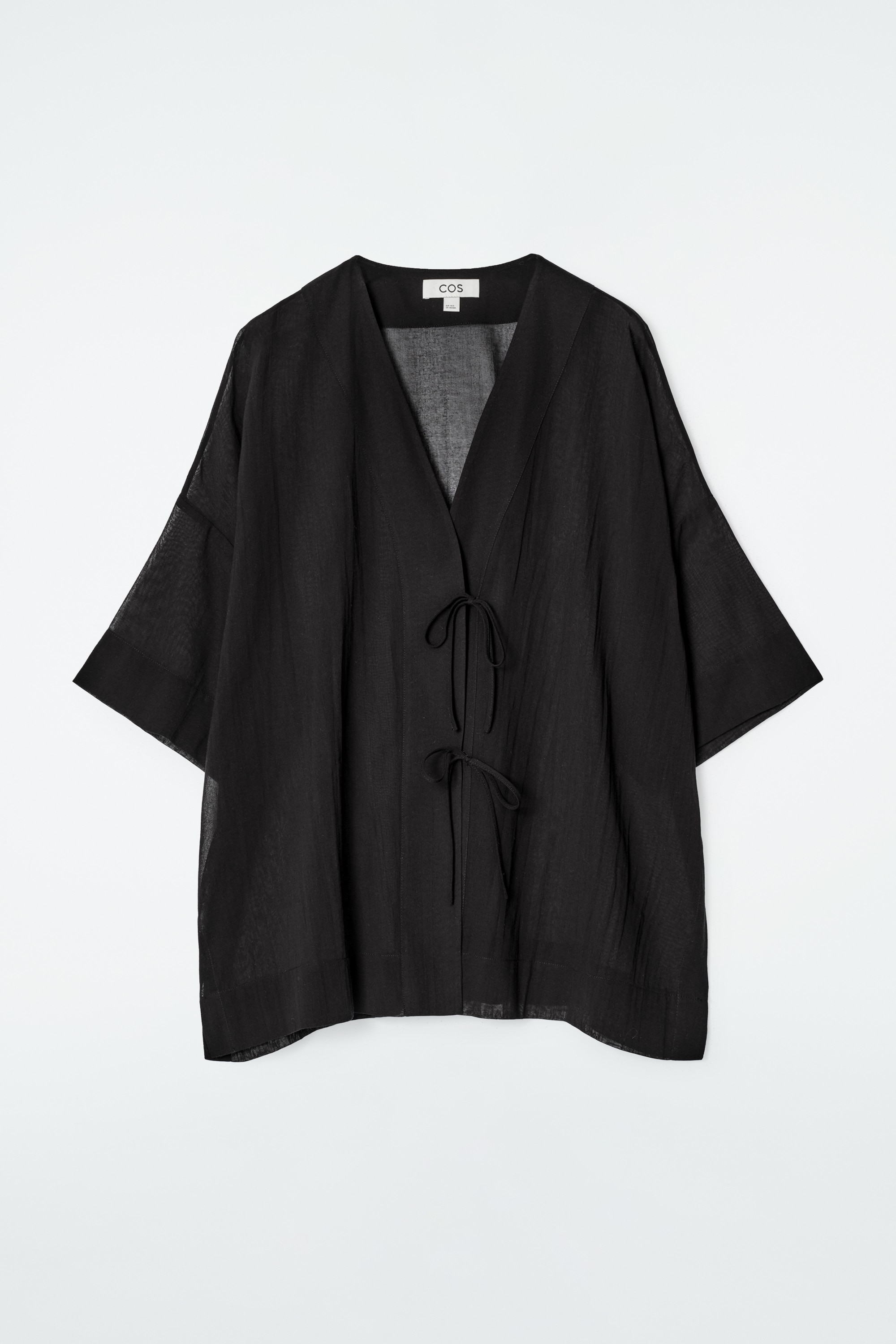 ΠΟΥΚΑΜΙΣΟ ΠΑΡΑΛΙΑΣ ΜΕ ΣΟΥΡΕΣ ΚΑΙ ΔΕΣΙΜΟ ΜΠΡΟΣΤΑ - Μαύρο/ΛΕΥΚΟ