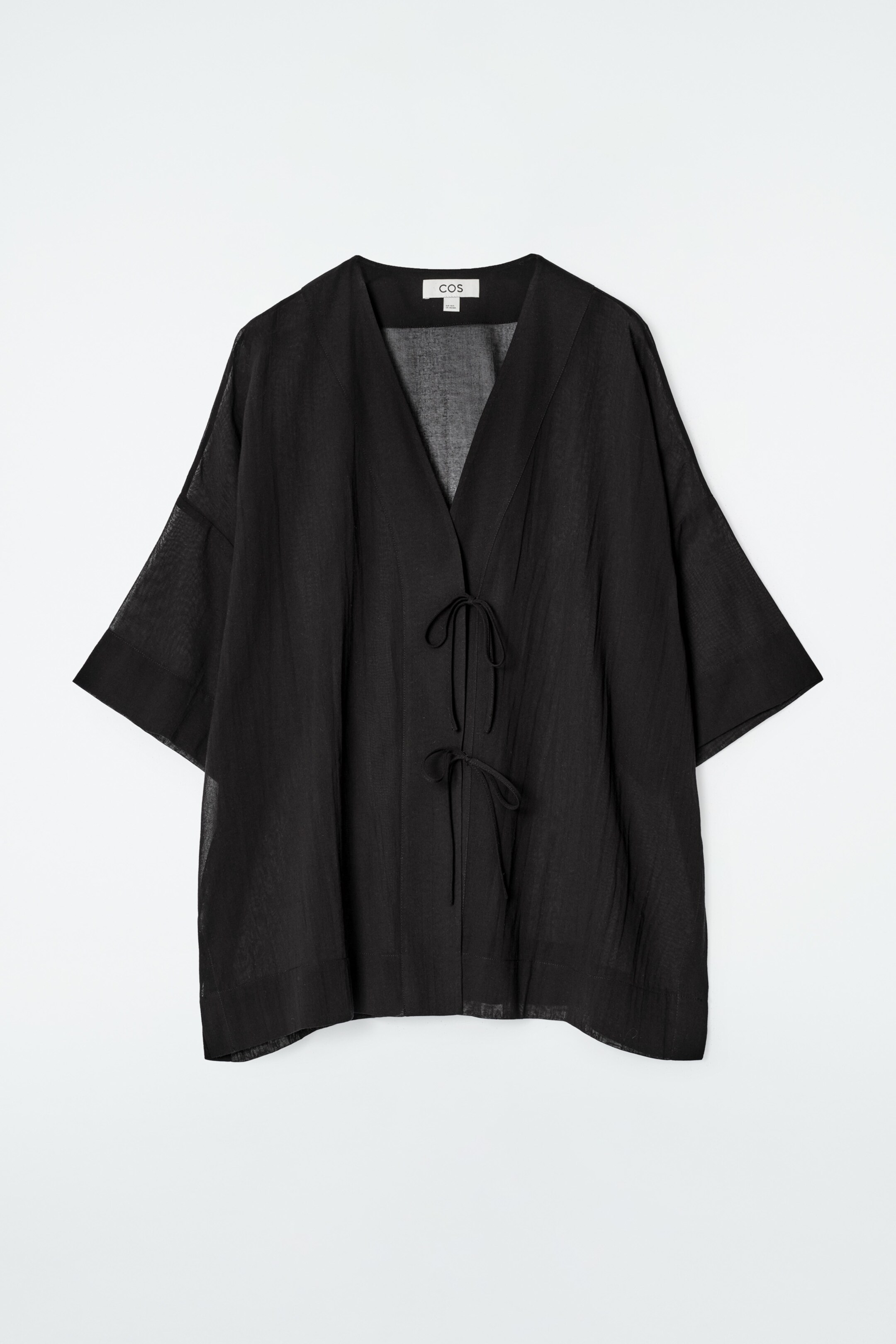 Visualizza immagine più grande: CAMICIA CON LACCI IN TESSUTO INCRESPATO - NERO - DONNA | H&M IT 5