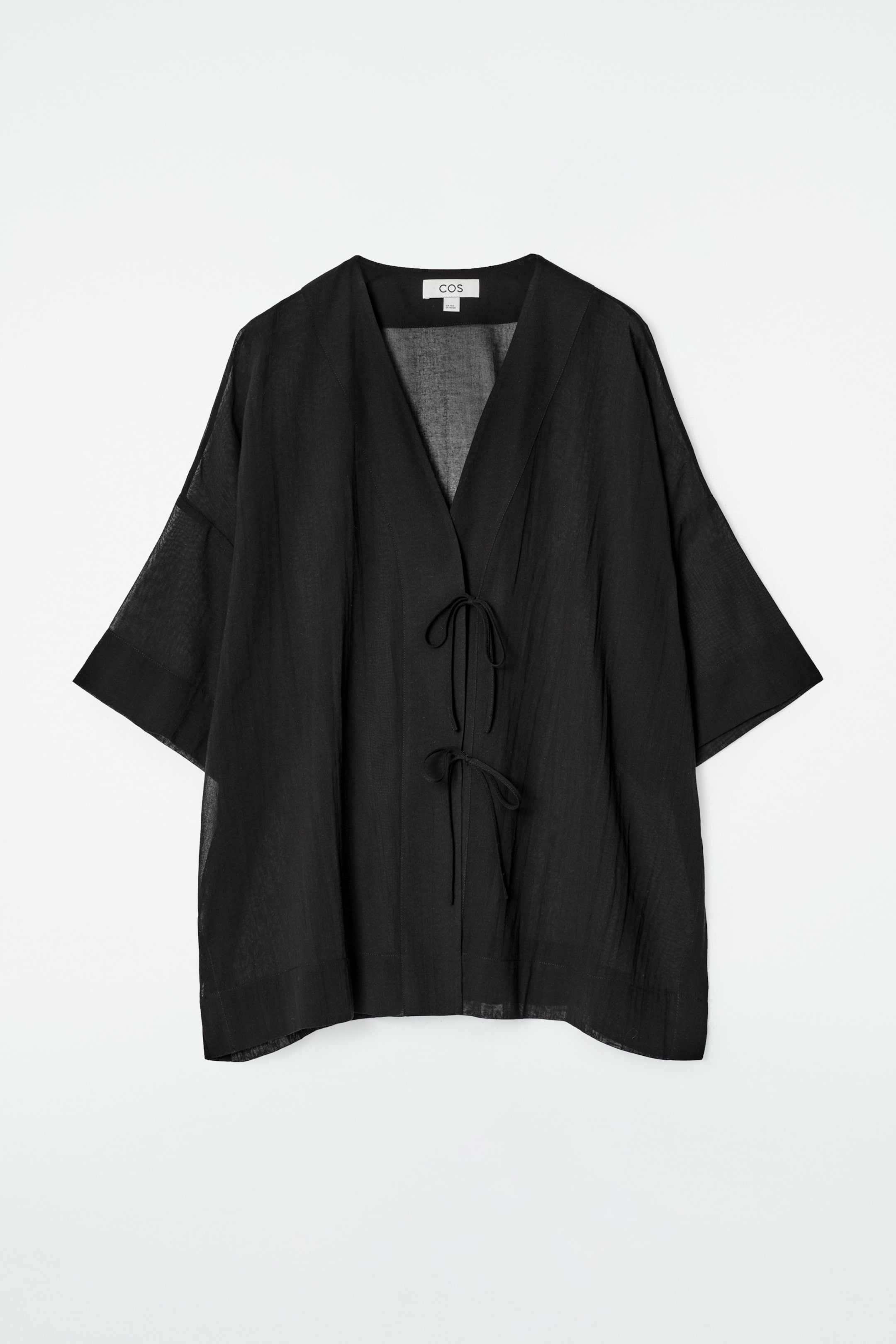 Agrandir l'image: CHEMISE DE PLAGE À CRAVATE FROISSÉE - NOIR - FEMME | H&M CH 5