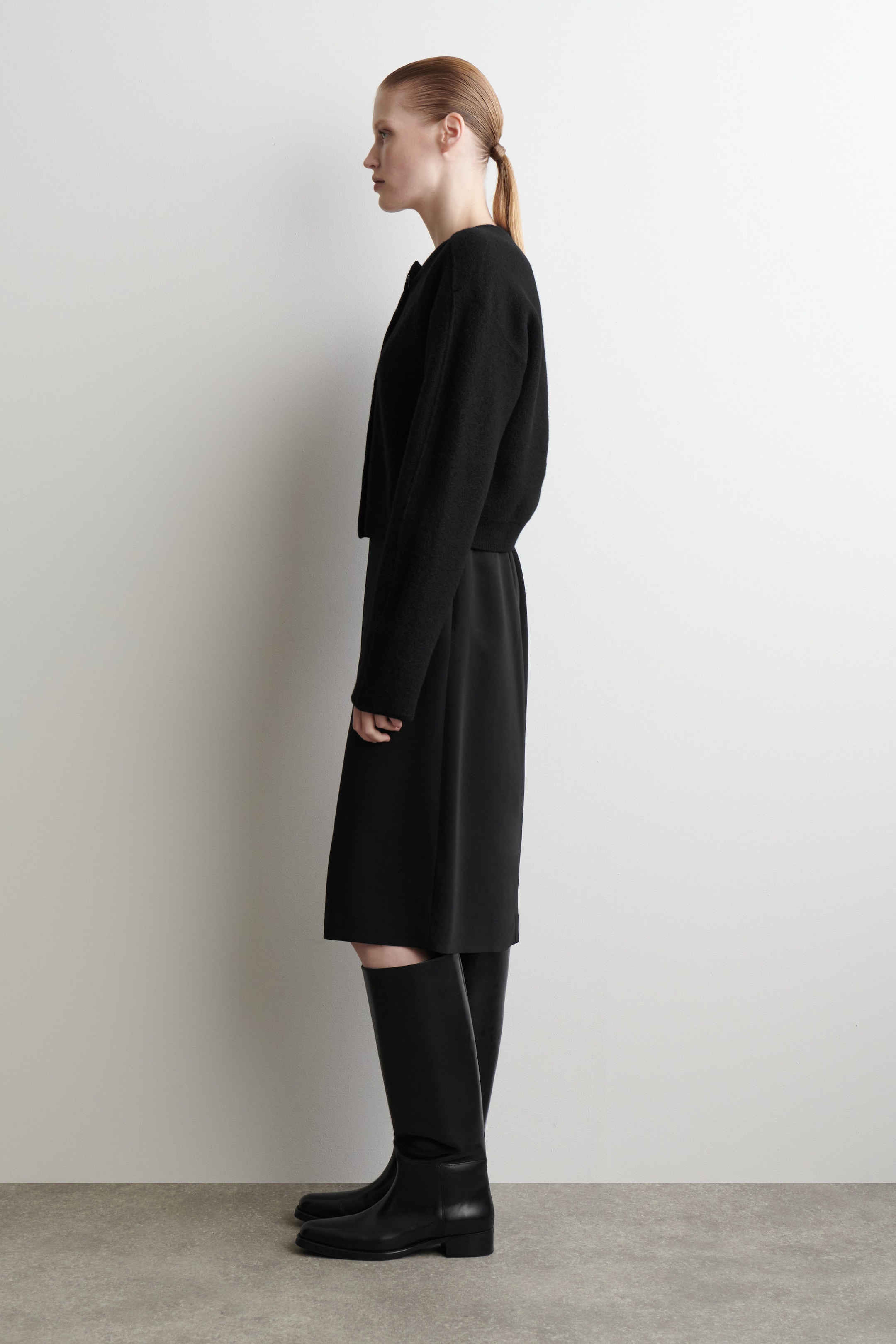 BOILED-WOOL CARDIGAN