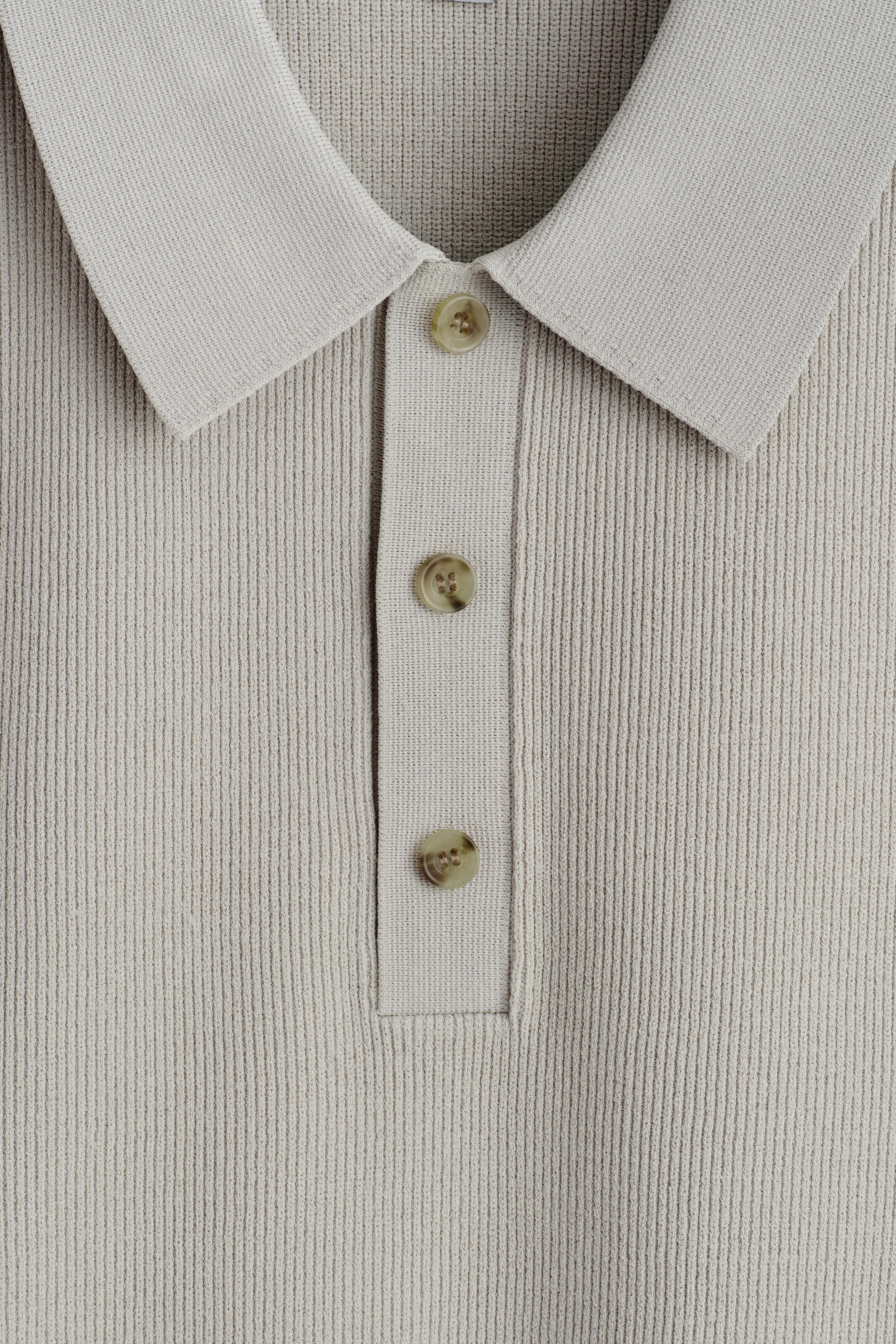 SLIM RIBBED BOUCLÉ-KNIT POLO SHIRT
