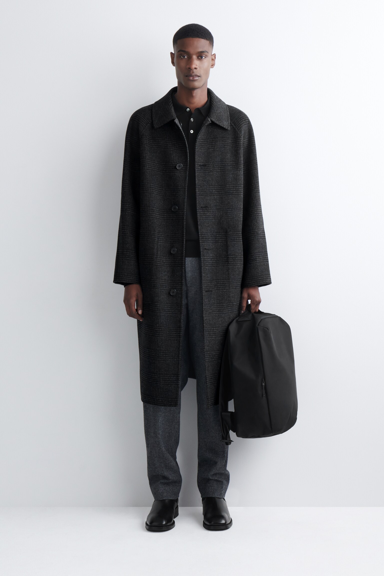 Mochila clássica em nylon - PRETO - 1