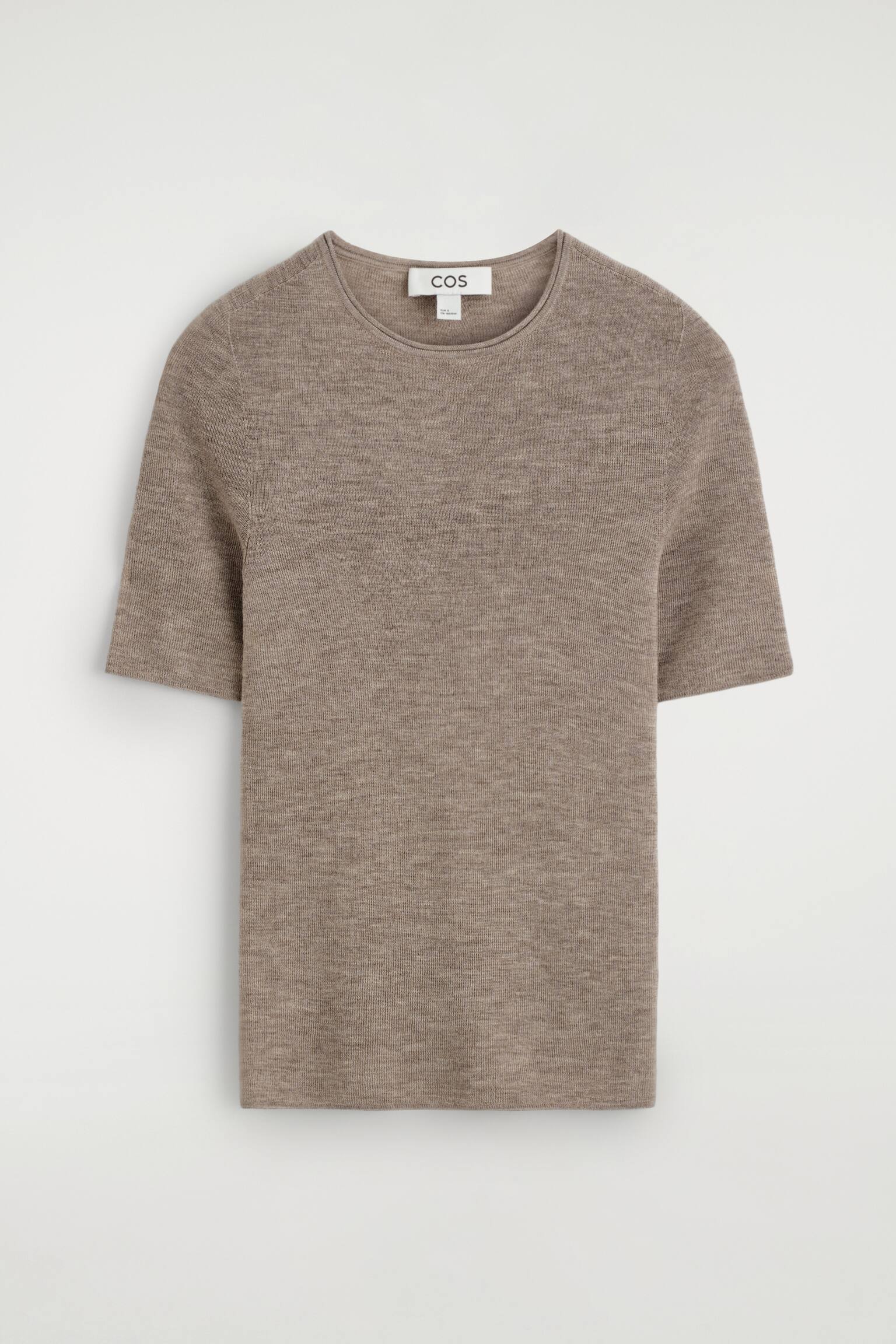 TRICOU DIN LÂNĂ MERINOS FĂRĂ CUSĂTURI - BEIGE MÉLANGE/BURGUNDY MÉLANGE/CHARCOAL MÉLANGE - 2
