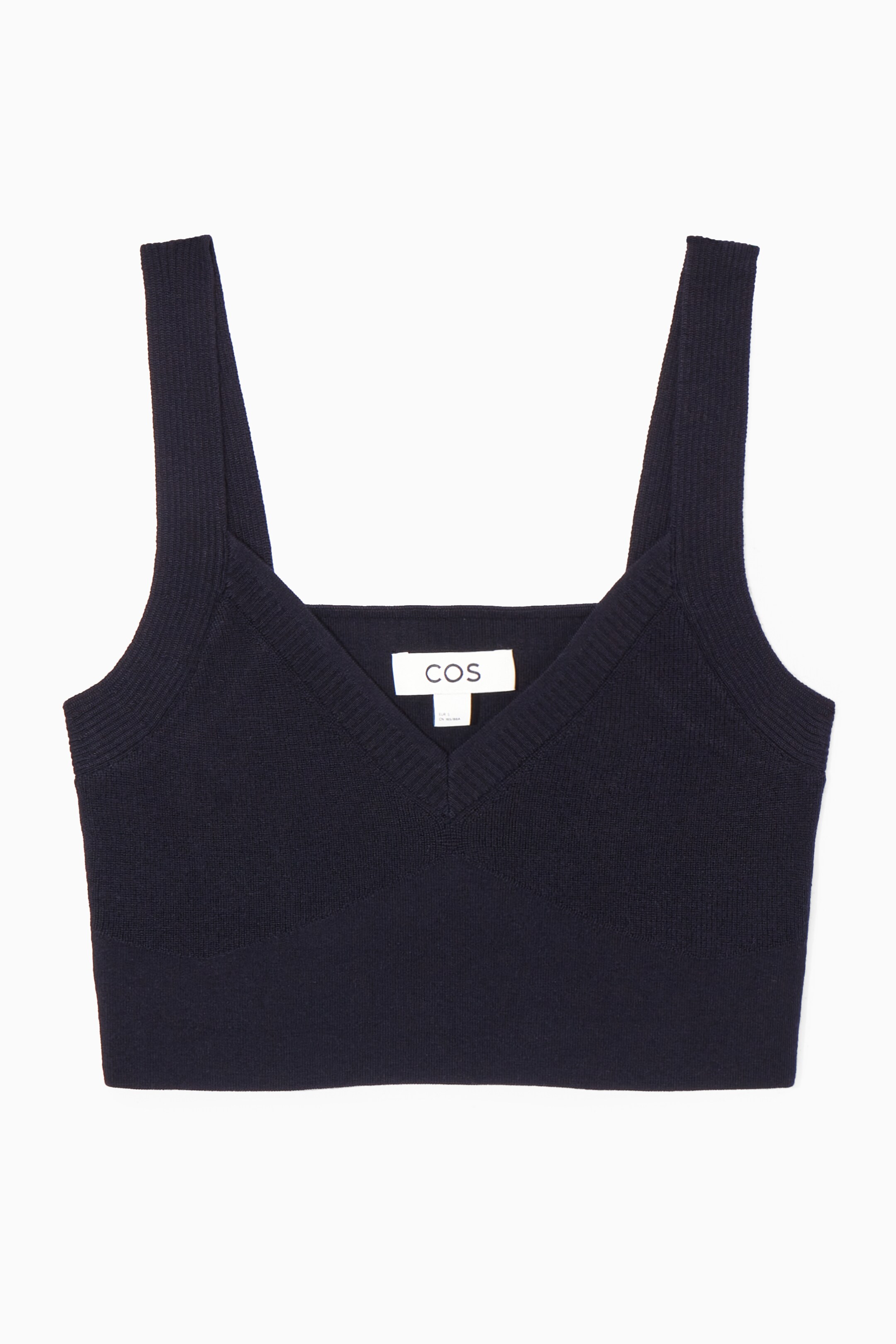 Ingrandisci l'immagine: KNITTED V-NECK BRALETTE - NAVY - DONNA | H&M CH 1