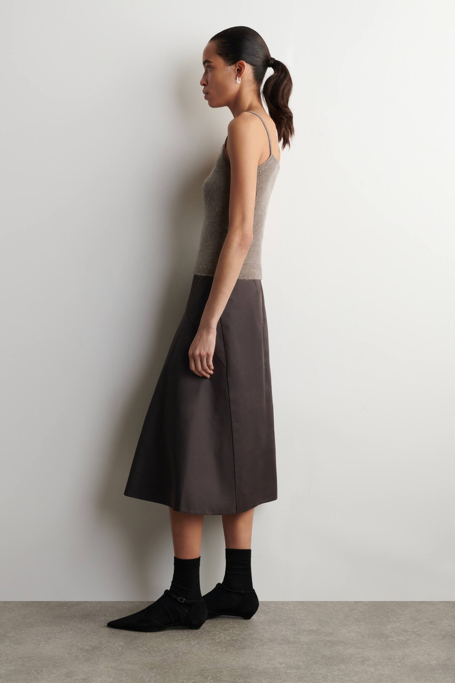 CASHMERE TANKTOP - BROWN MÉLANGE - 4