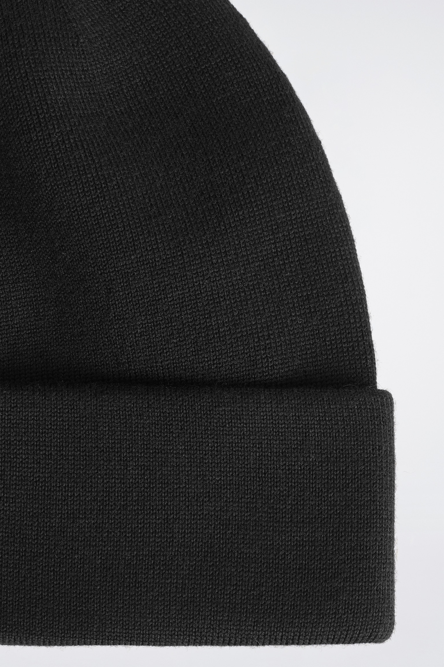DOUBLE-FACED WOOL BEANIE - ΜΑΥΡΟ/DARK BROWN - 4