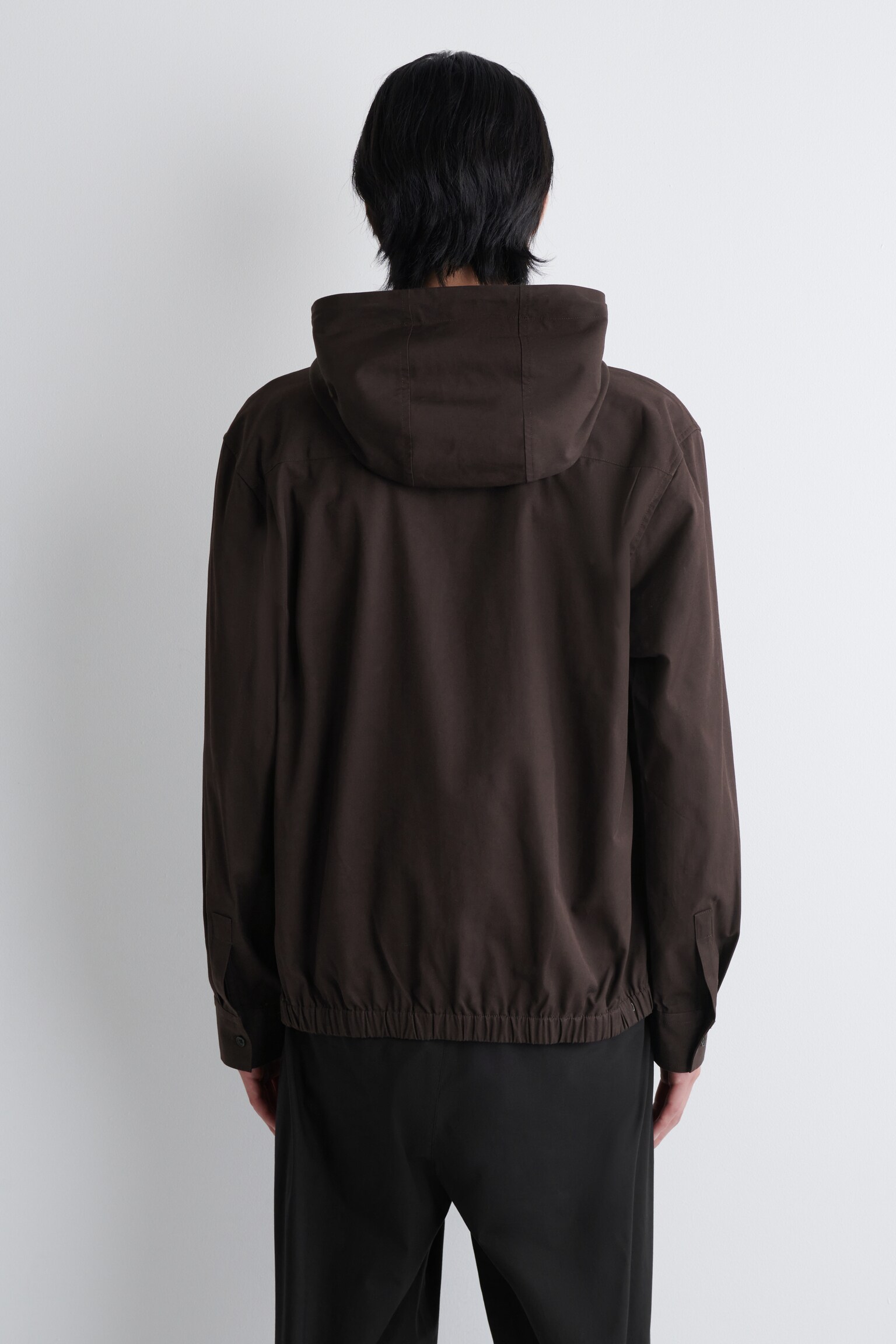 CHEMISE À CAPUCHE EN COTON - BRUN FONCÉ - 3