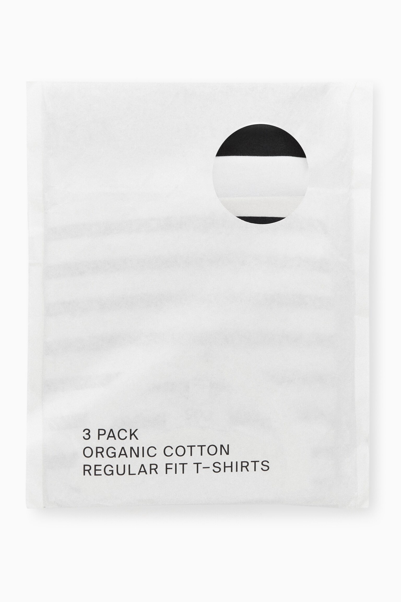 3-PACK 24/7 REGULAR T-SHIRTS - BLACK / WHITE / STRIPED - 5