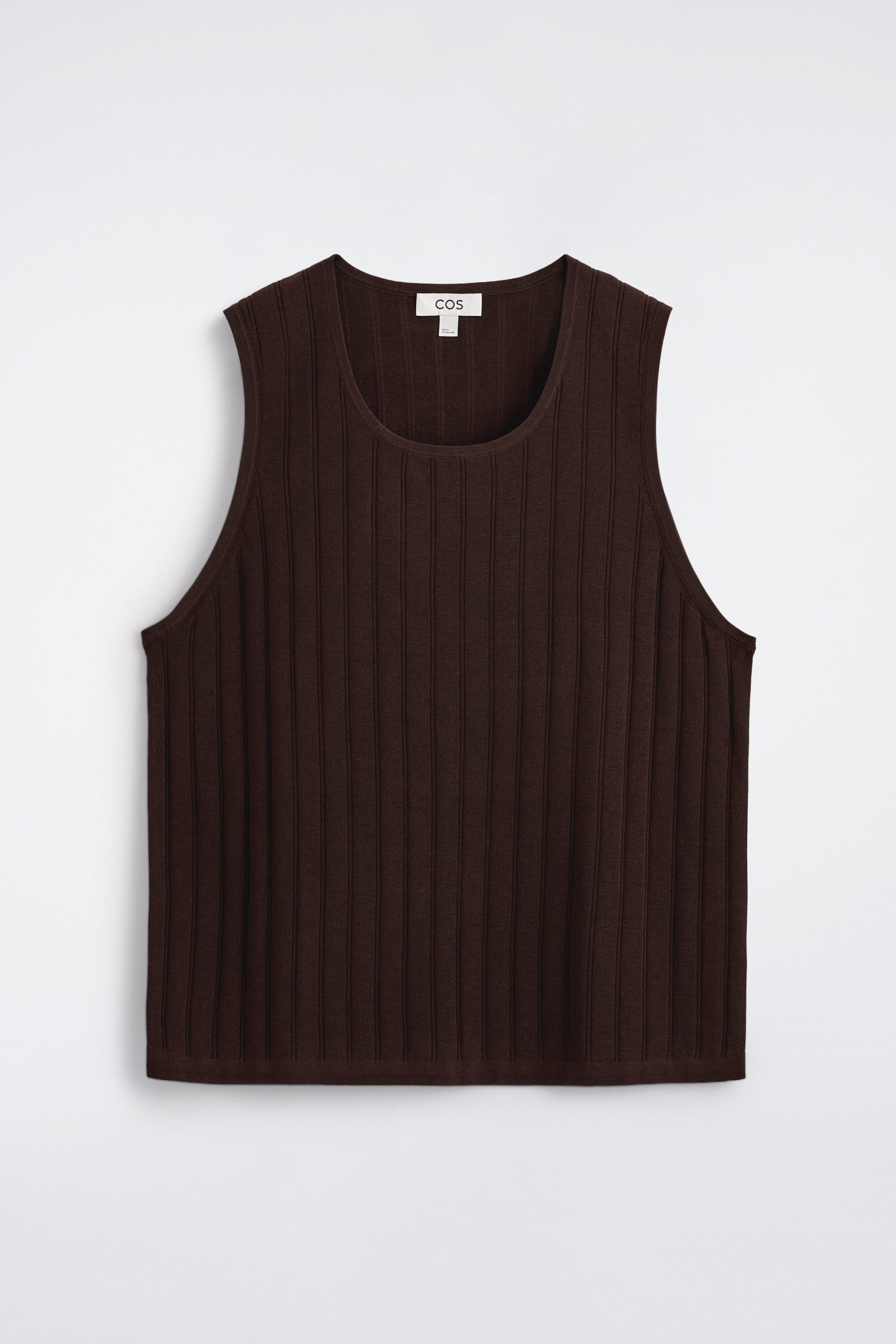 RIBBED-KNIT COTTON TANK TOP