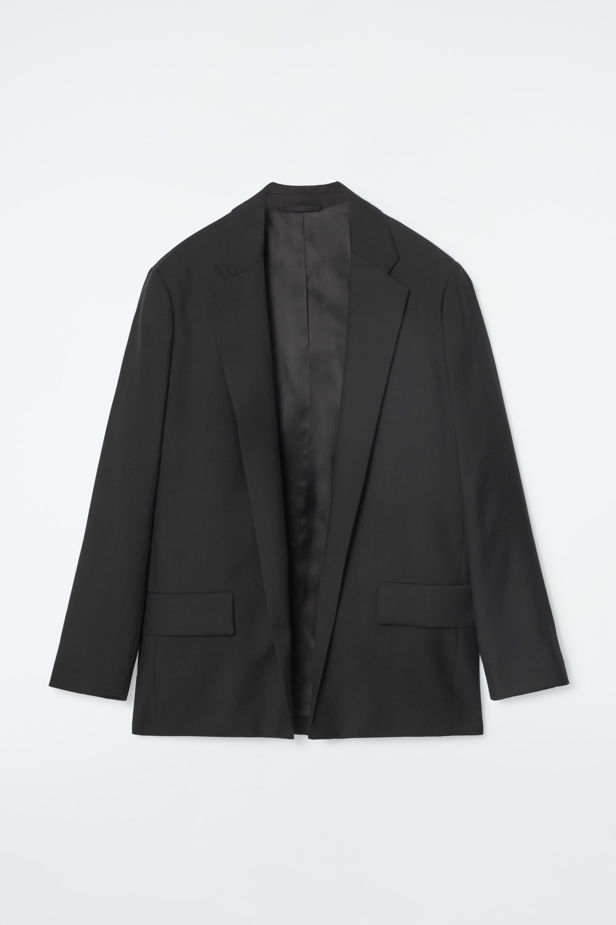 Grösseres Bild ansehen: EINREIHIGER WOLLBLAZER MIT NORMALER PASSFORM - SCHWARZ - DAMEN | H&M CH 1