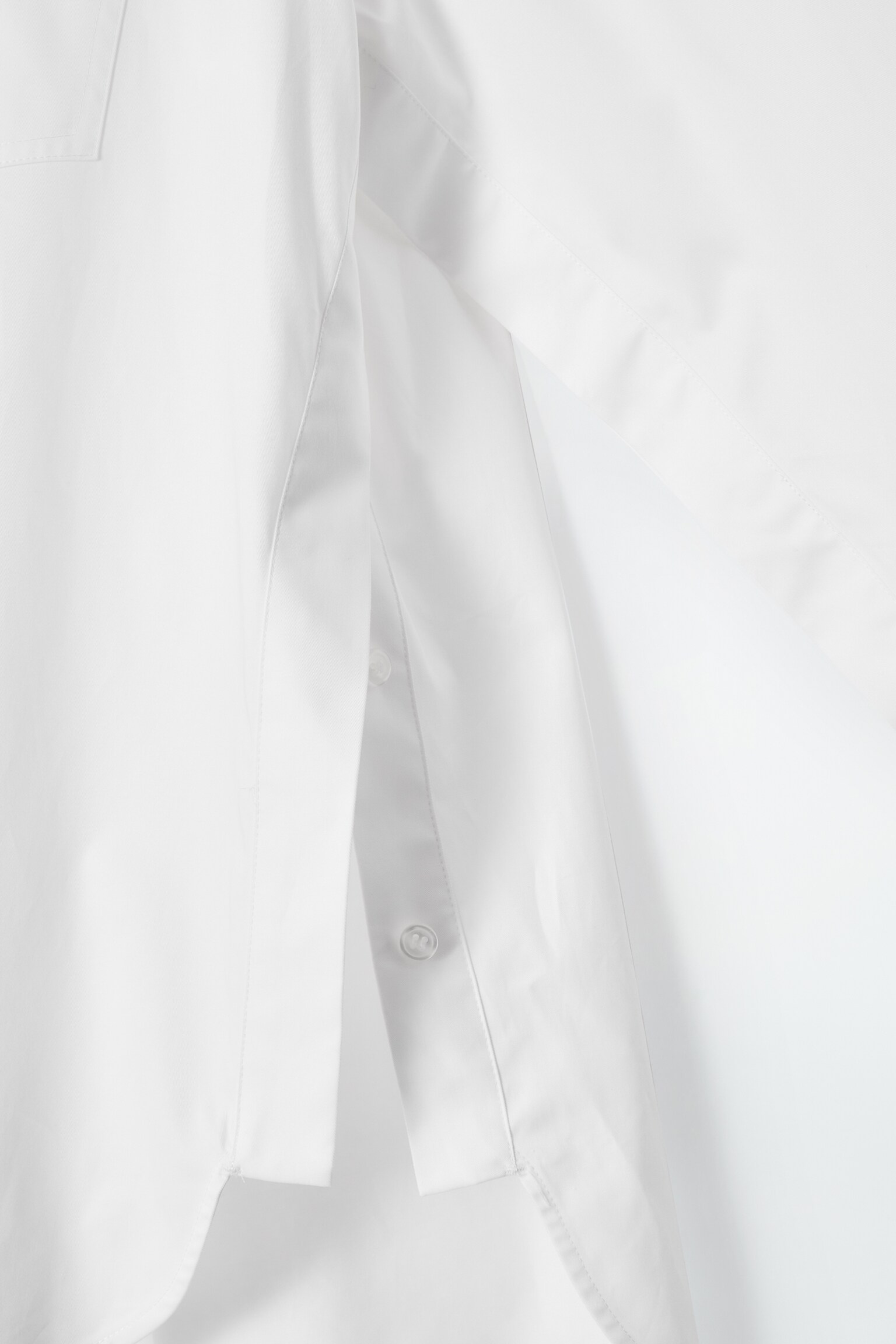 RELAXED OPEN-SLEEVE SHIRT - WHITE - 2
