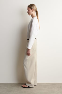 LAGOON WIDE-LEG JEANS — IVORY 2