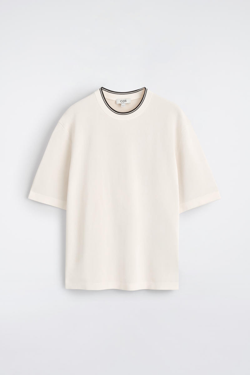 Oversized Double-Faced Knitted T-Shirt