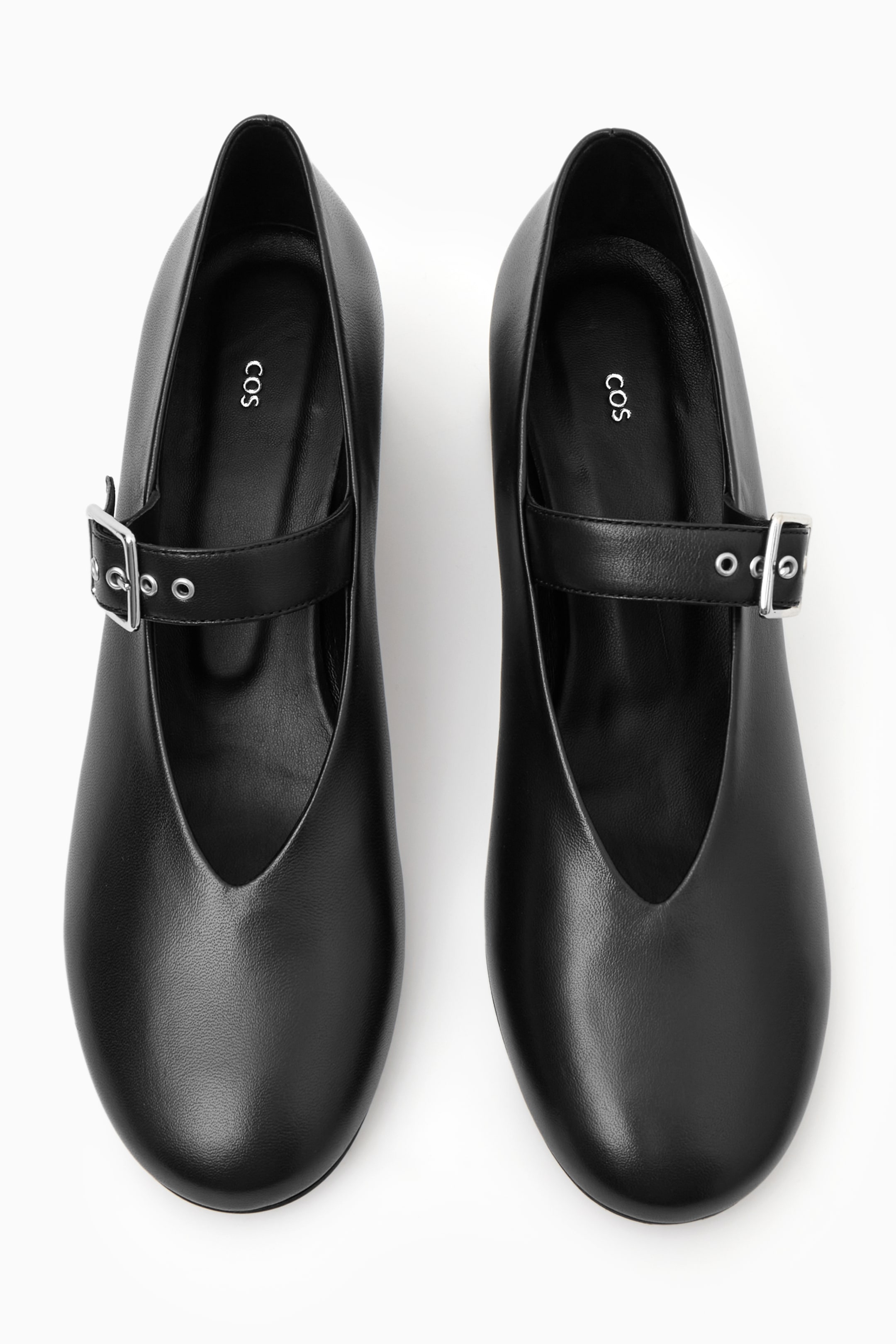 Grösseres Bild ansehen: MARY JANES AUS LEDER MIT BLOCKABSATZ - SCHWARZ - DAMEN | H&M CH 3
