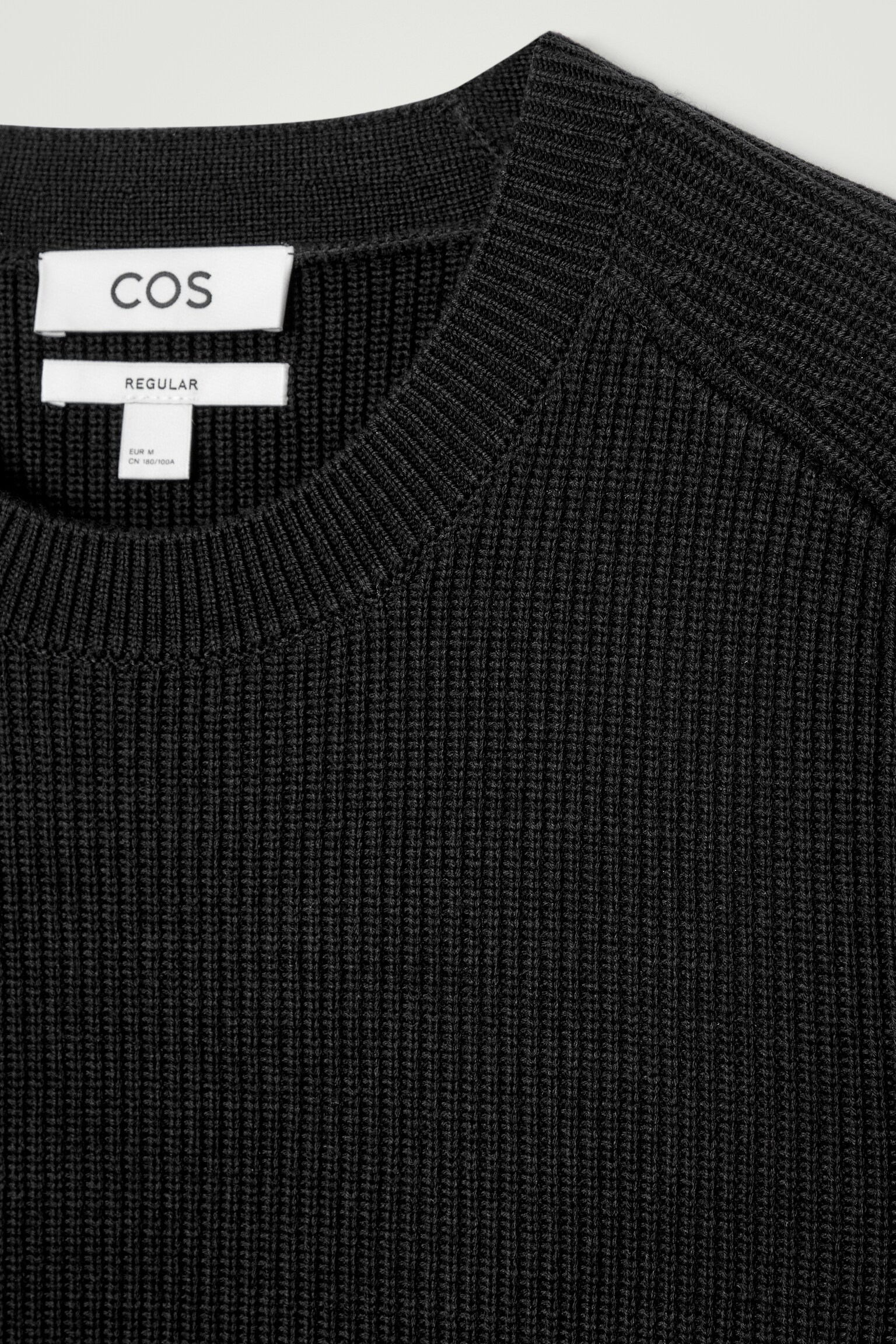 PULL EN LAINE MÉRINOS CÔTELÉE - NOIR/ORANGE - 3