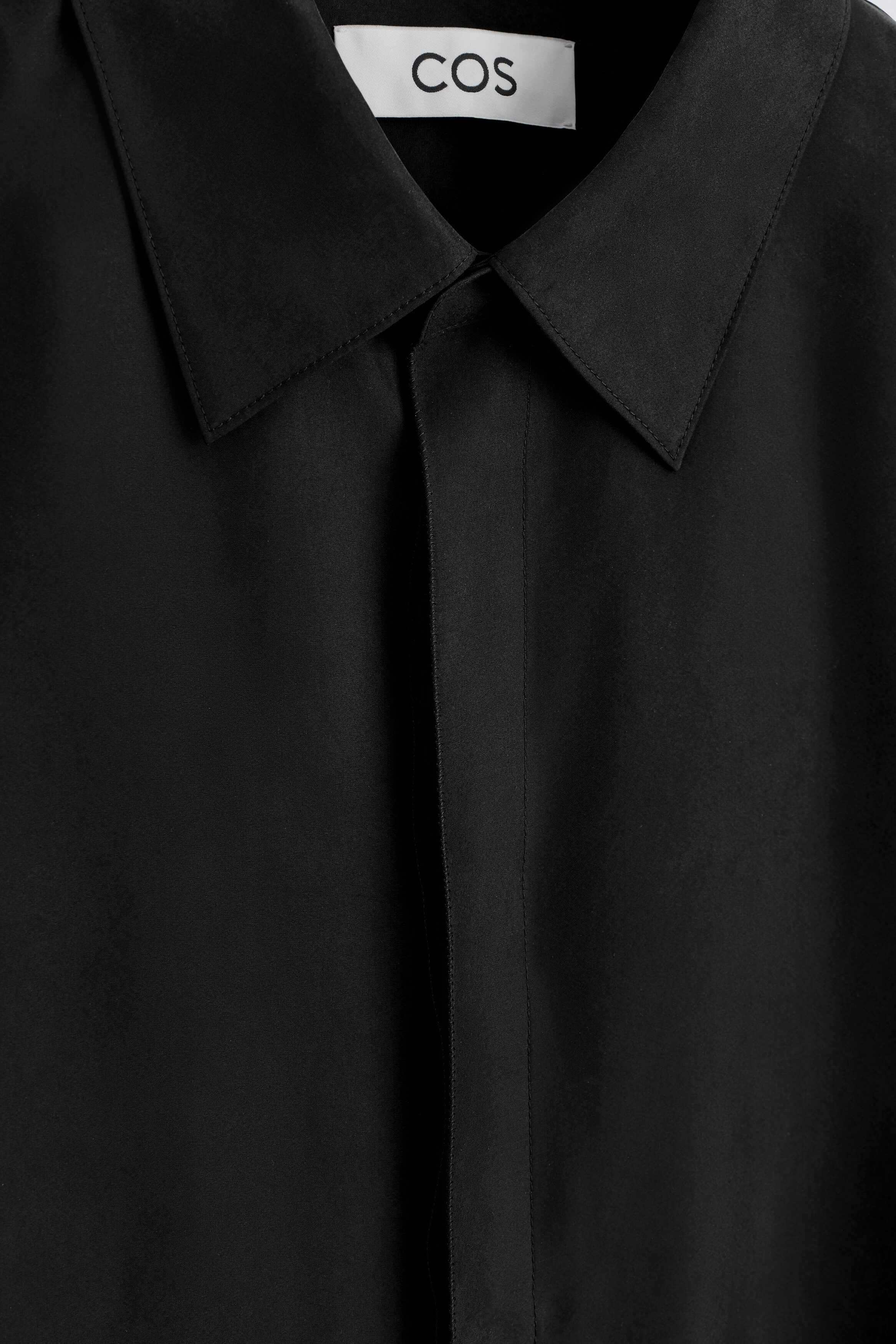 black dress shirt silk Black Silk Shirt Dress