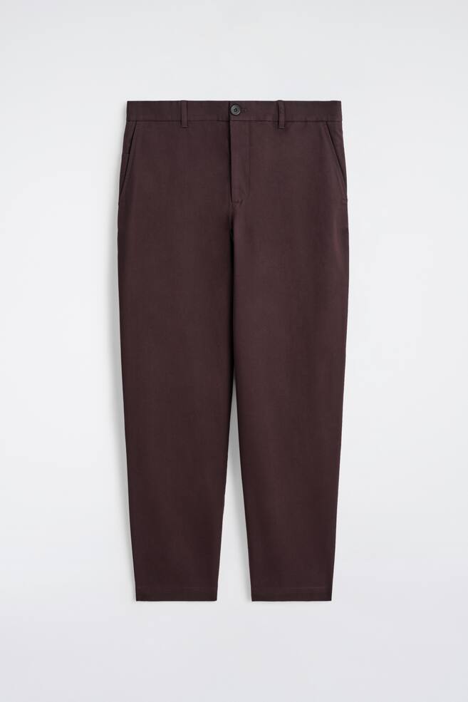 PANTALON CHINO DROIT EN COTON - BORDEAUX/BEIGE/BLEU MARINE/NOIR/BEIGE - 1